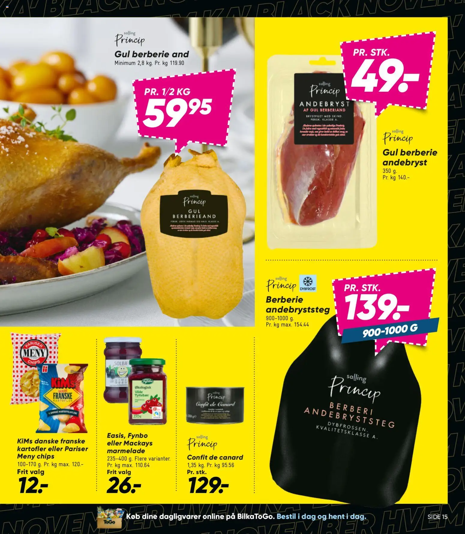 Bilka tilbudsavis – gyldig fra 07.11.2025 | Side: 15 | Produkter: Chips, Kartofler, Marmelade