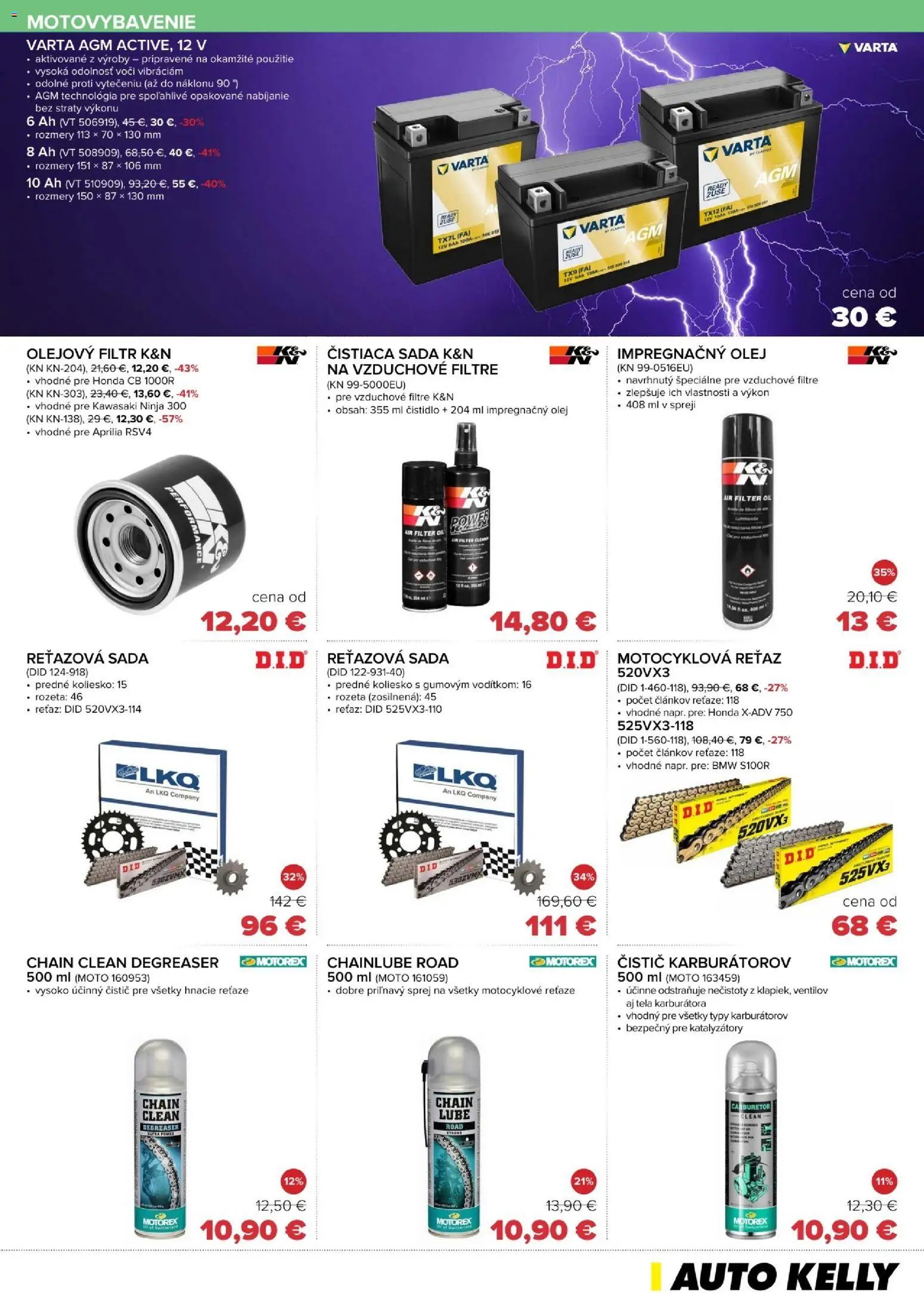 Nové Auto Kelly akcie – leták je platný od 28.04.2026 | Strana: 3 | Produkty: Olej