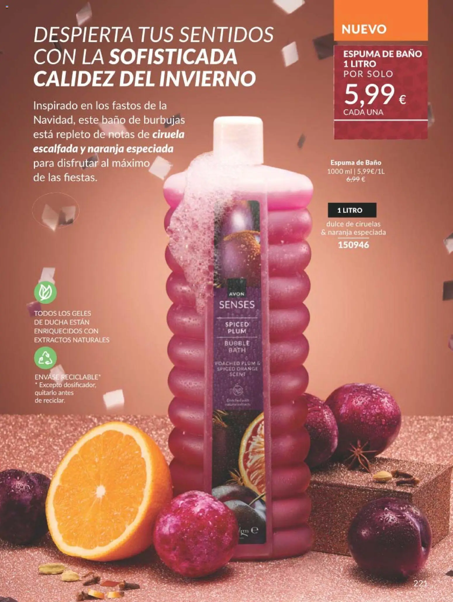 Catálogo AVON campaña 11 Black Friday │ válido desde el 01.11.2025 | Página: 221 | Productos: Espuma de baño, Baño, Ducha