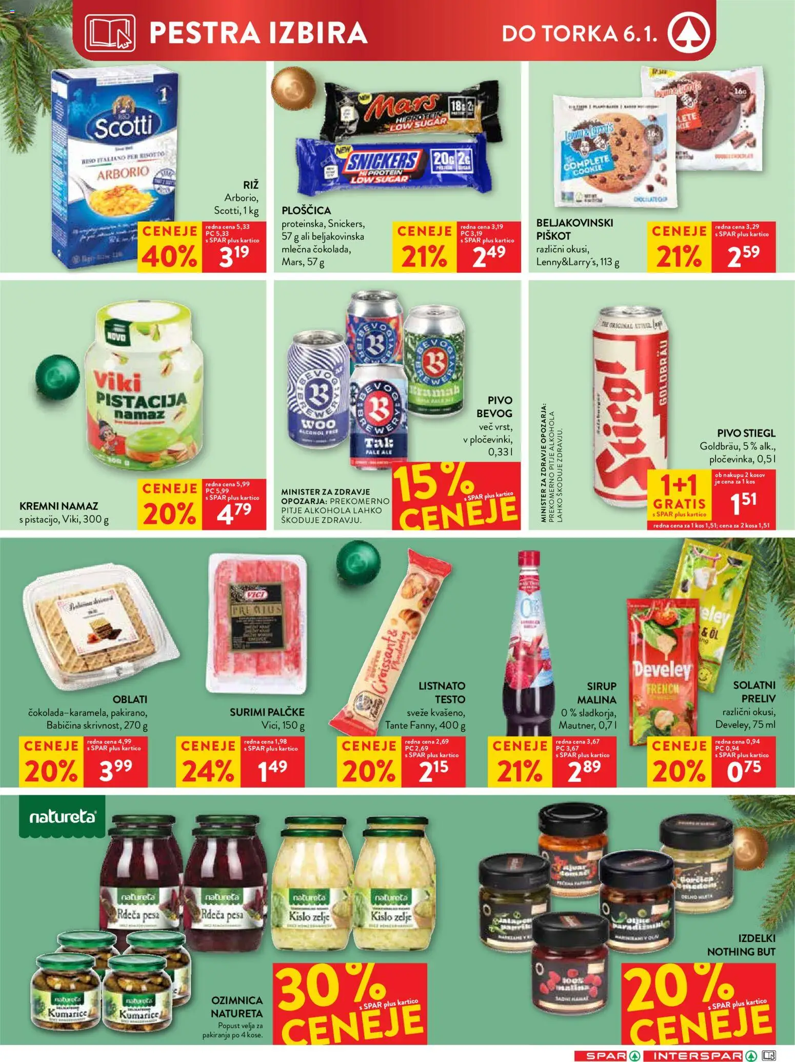 Novi Spar katalog ponudbe – veljaven od 27.12.2025 | Stran: 15 | Izdelki: Sirup, Namaz, Kos, Pesa