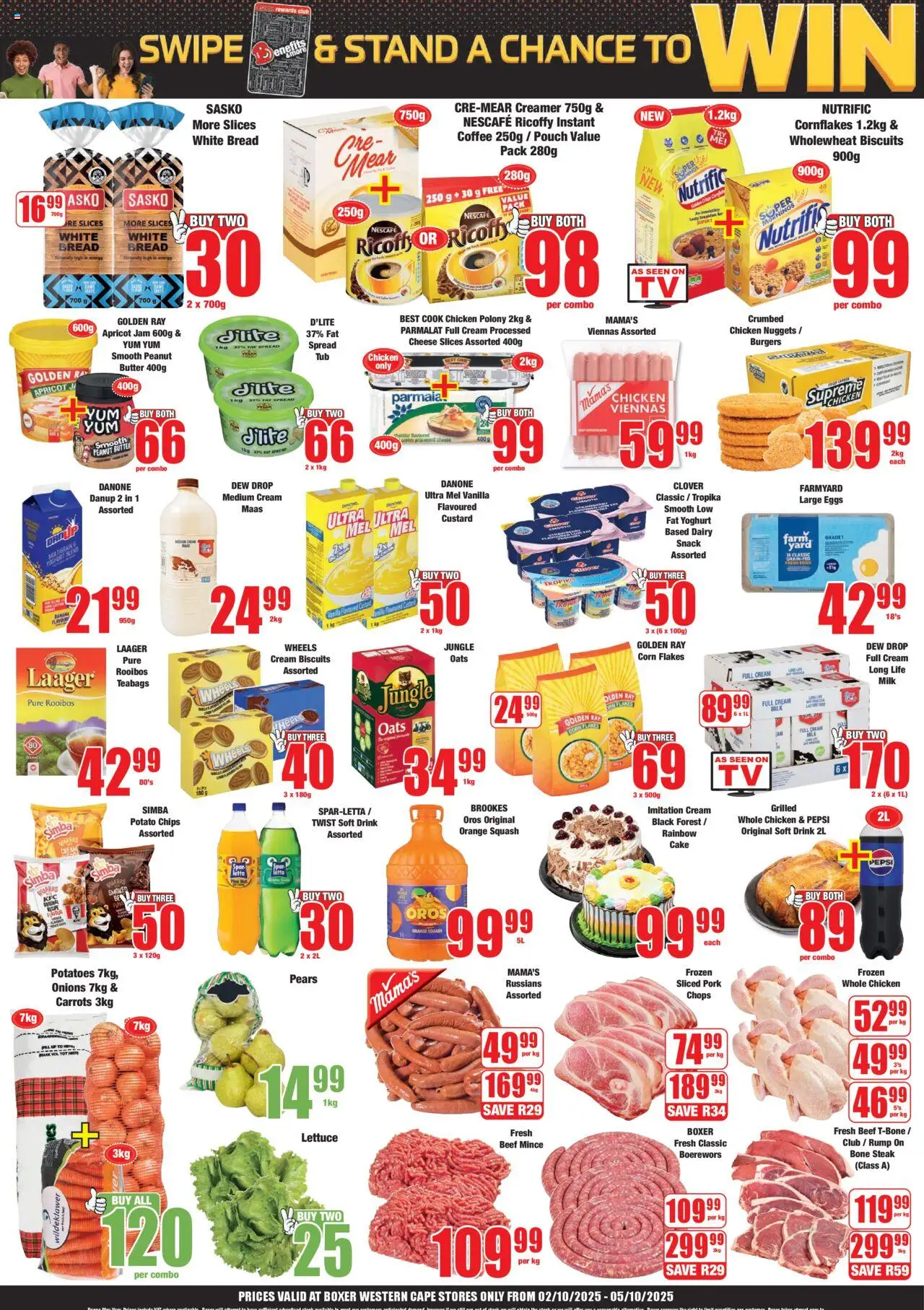 New Boxer catalogue – valid from 02.10.2025 | Page: 2 | Products: Jam, Boerewors, Oats, Creamer