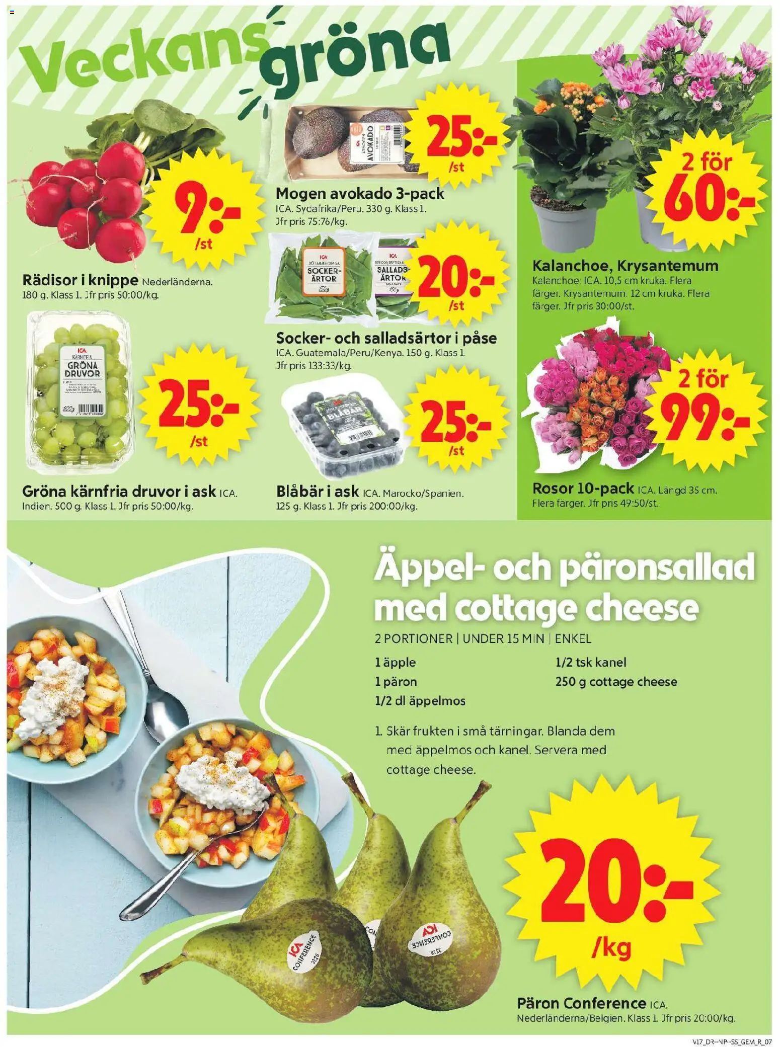 ICA Supermarket reklamblad aktuell från 20.04.2026 | Sida: 9 | Produkter: Kanel, Äpple, Blåbär, Ärtor