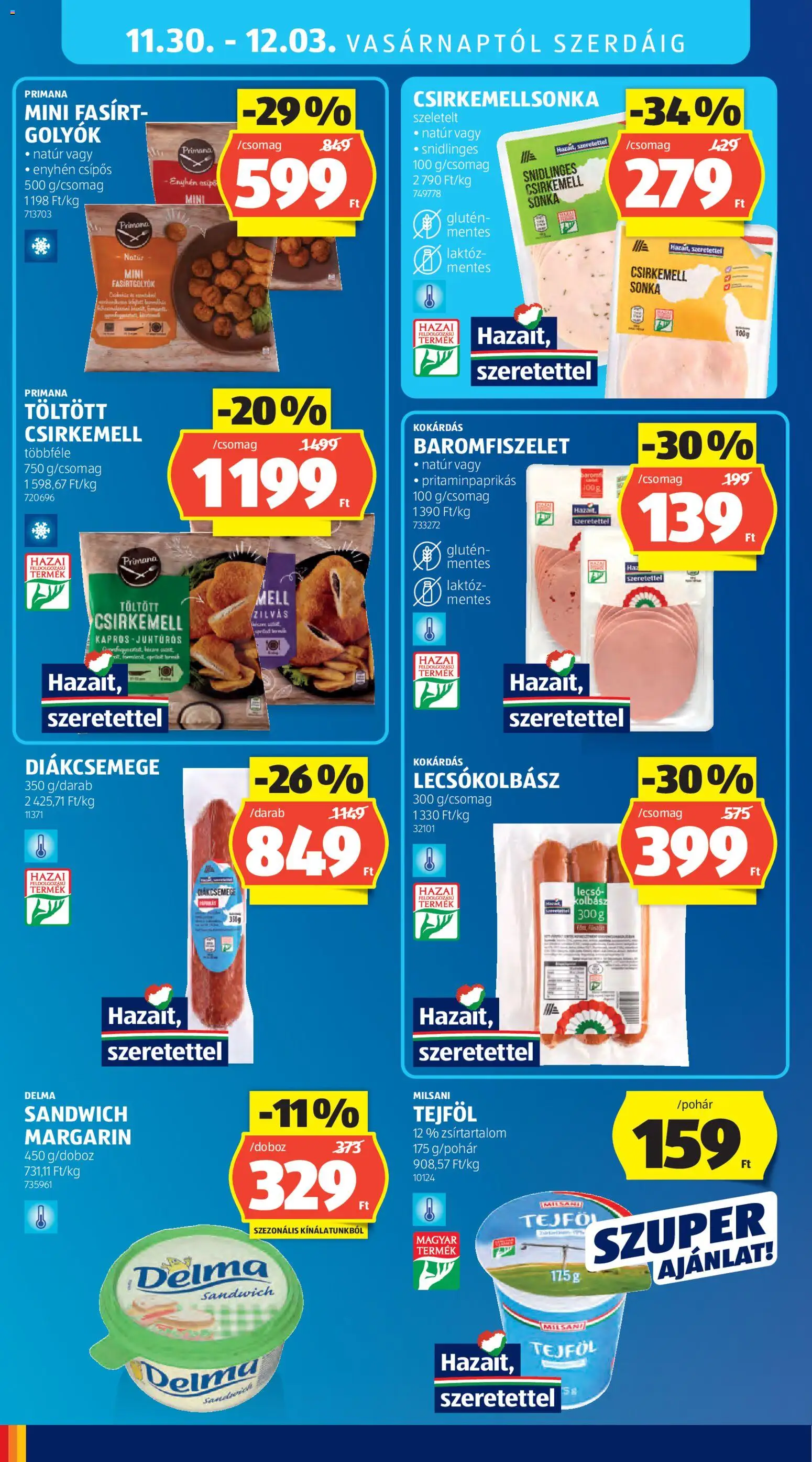 Aldi akciós ujság - amely érvényes a következő dátumtól: 27.11.2025 | Oldal: 38 | Termékek: Kolbász, Margarin, Tejföl, Csirkemell