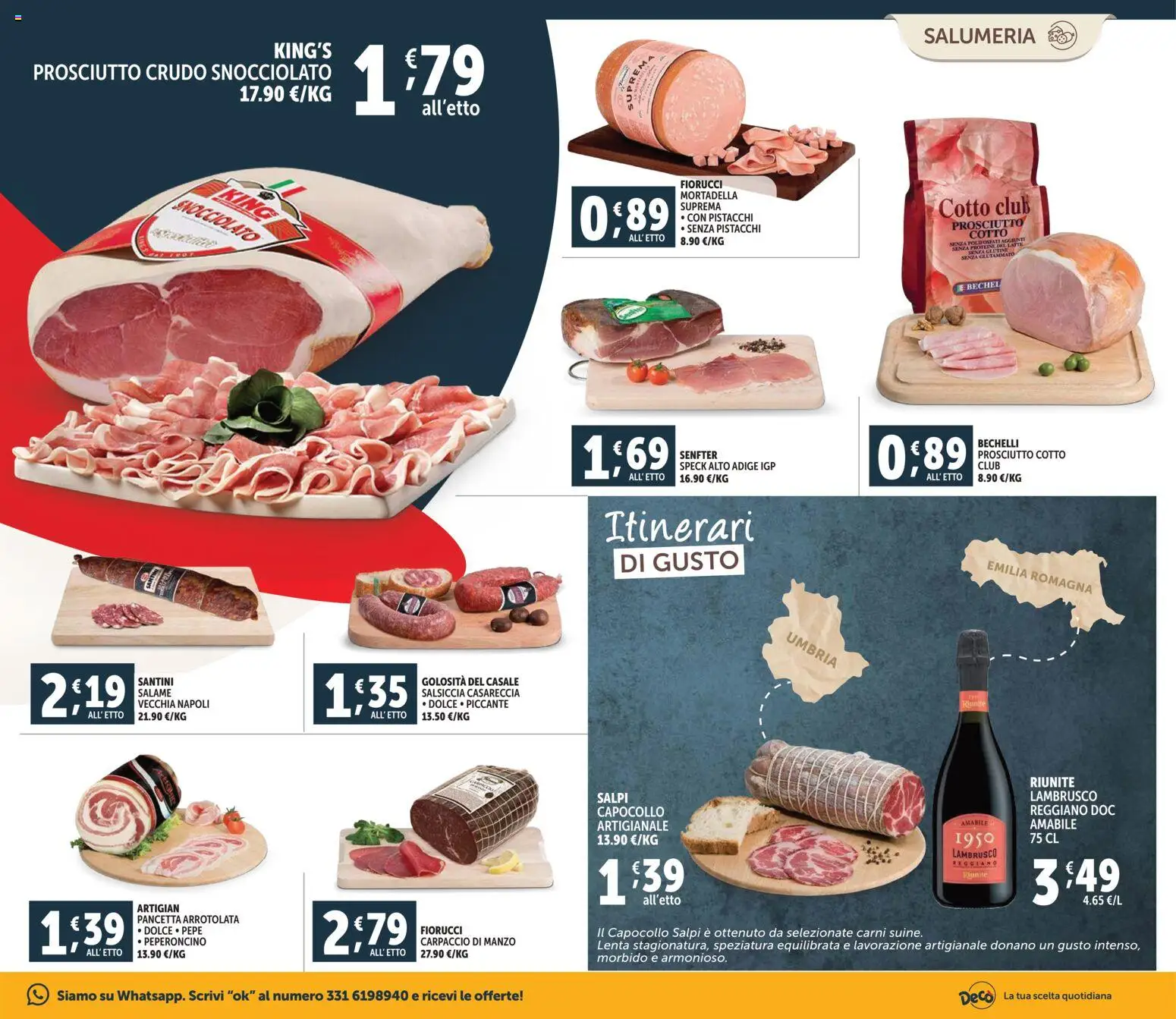 Volantino Decò del 20.01.2026 | Pagina: 3 | Prodotti: Speck, Salame, Salsiccia, Pistacchi
