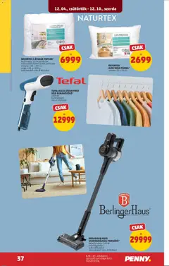 BERLINGER HAUS VEZETÉKNÉLKÜLI PORSZÍVÓ*, teljesítménye: 140 W led világítással 2 db HEPA szűrő bolti készlet: min. 2 db/üzlet - amely érvényes a következő dátumtól: 04.12.2025 | Oldal: 41