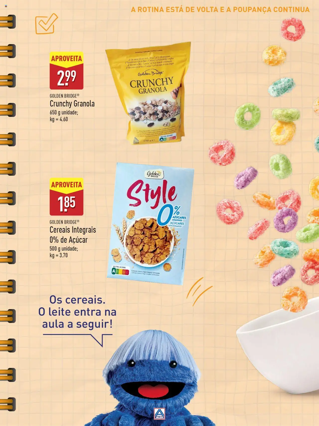 Aldi Especial Regresso às Aulas │ válido de 12.09.2025 | Página: 7 | Produtos: Aveia, Copos, Leite, Flocos