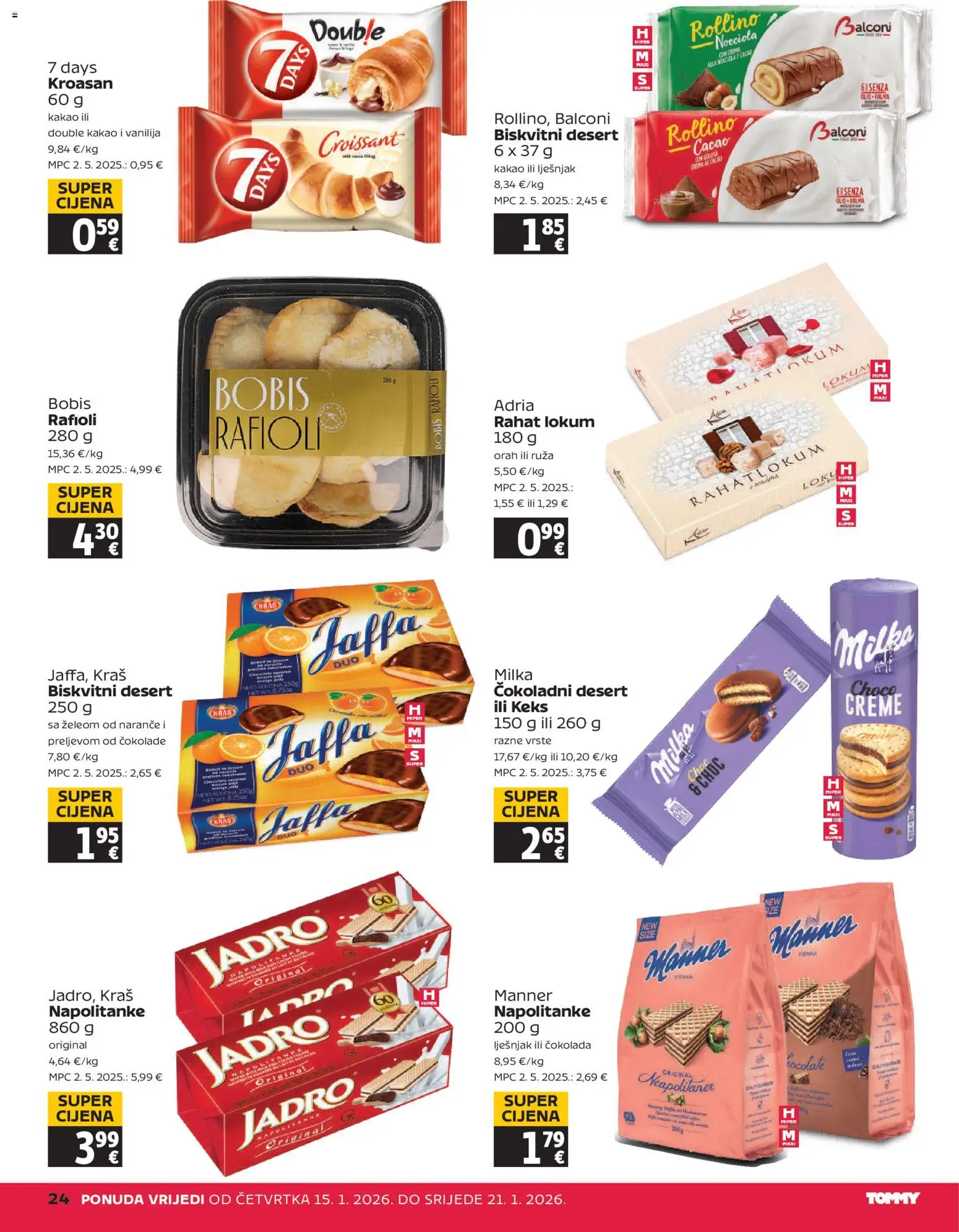 Tommy katalog | vrijedi od 15.01.2026 | Stranica: 24 | Proizvodi: Milka, Kakao, Kroasan, Orah