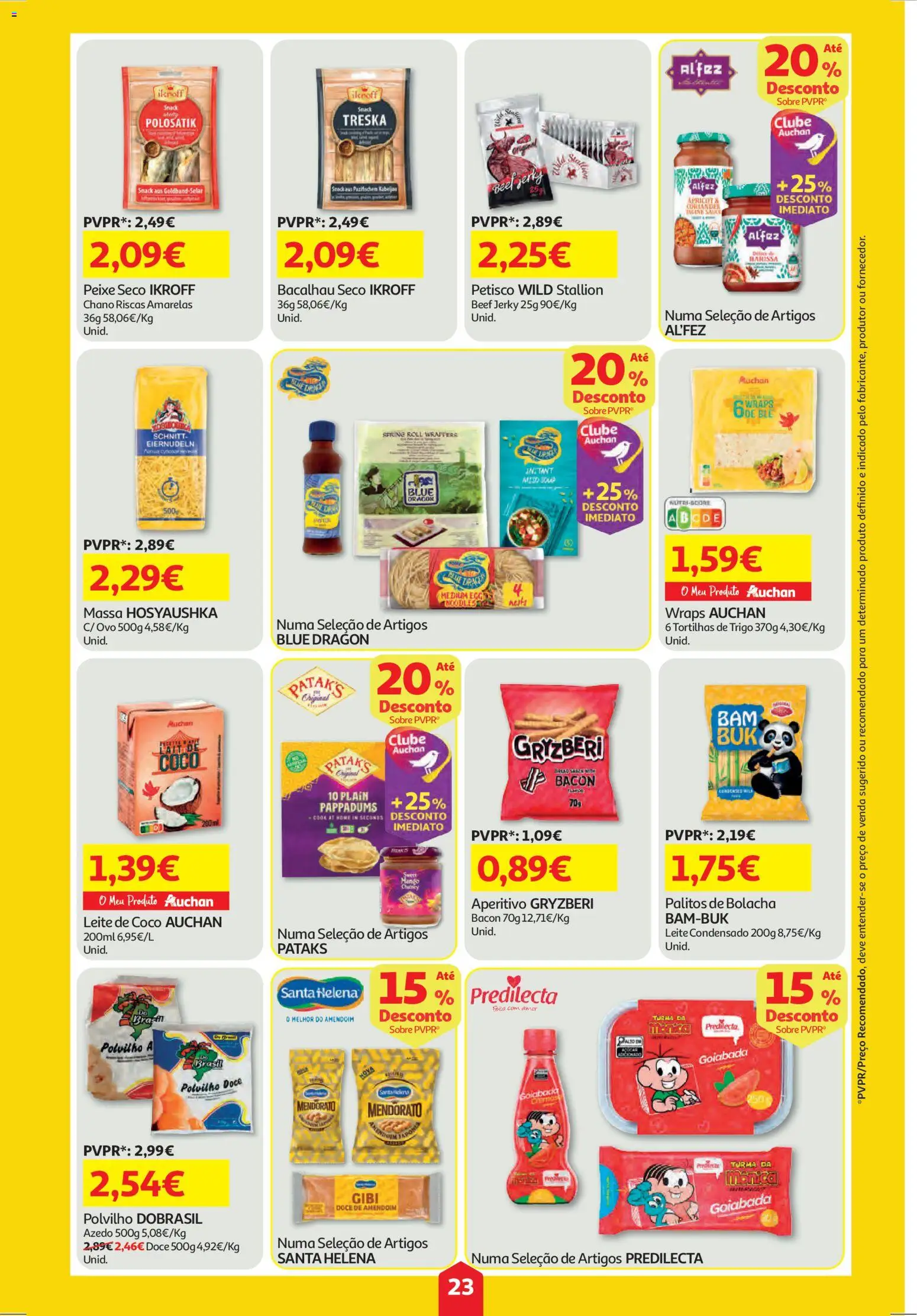 Auchan folheto │ válido de 30.10.2025 | Página: 23 | Produtos: Bacalhau, Bacon, Leite condensado, Peixe