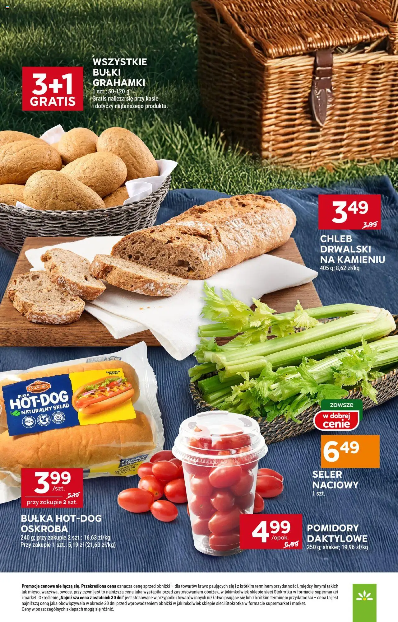 Stokrotka Gazetka od 13.08.2025 | Strona: 33 | Produkty: Stokrotka, Bułka, Chleb, Pomidory