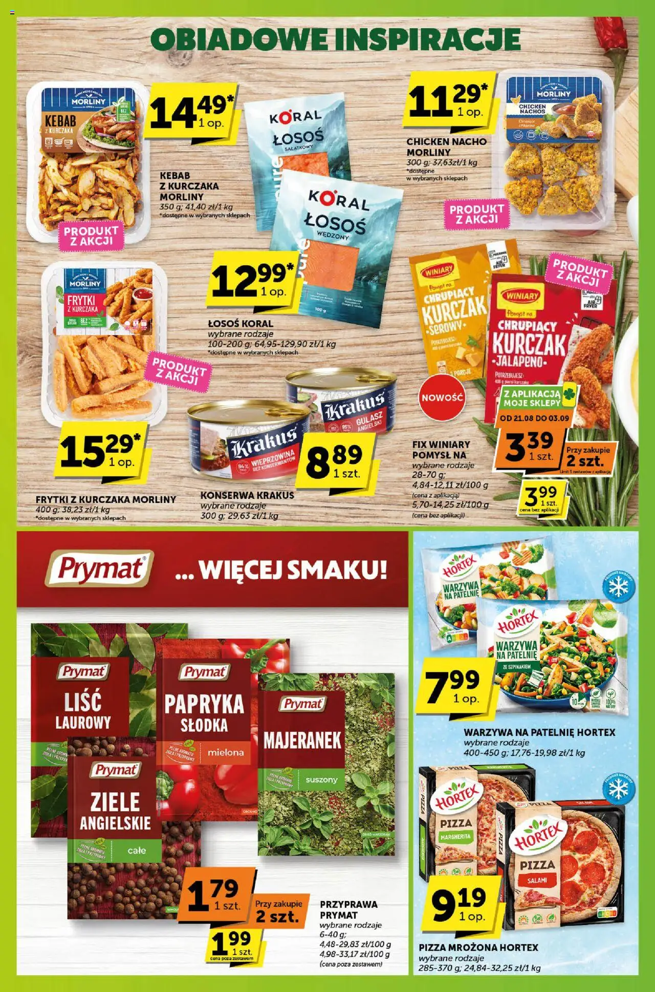 Groszek Gazetka - Sprawdź, co więcej od 21.08.2025 | Strona: 2 | Produkty: Kebab, Łosoś, Salami, Frytki