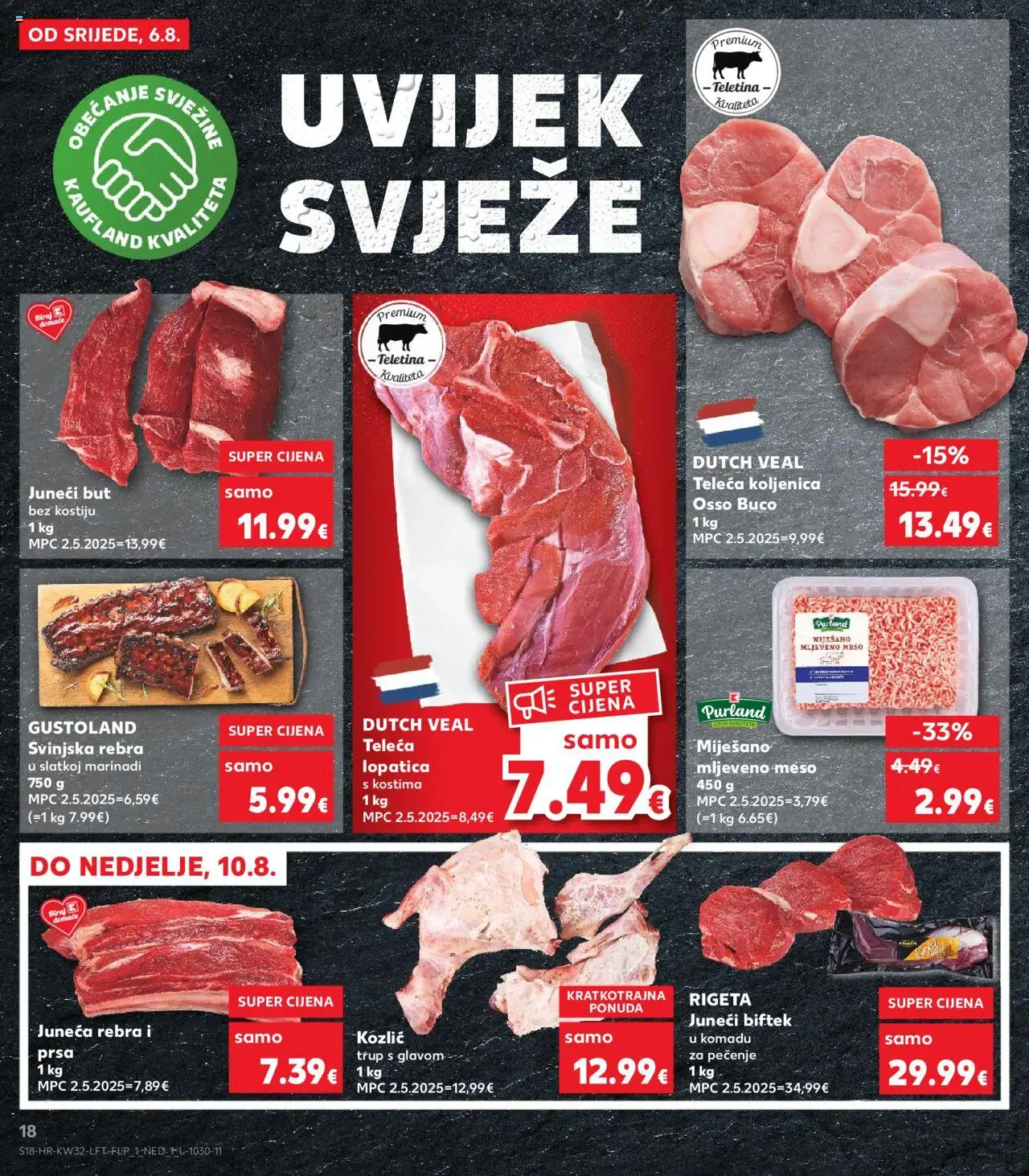 Kaufland katalog | vrijedi od 06.08.2025 | Stranica: 18 | Proizvodi: Juneći but, Meso, Mljeveno meso, Lopatica