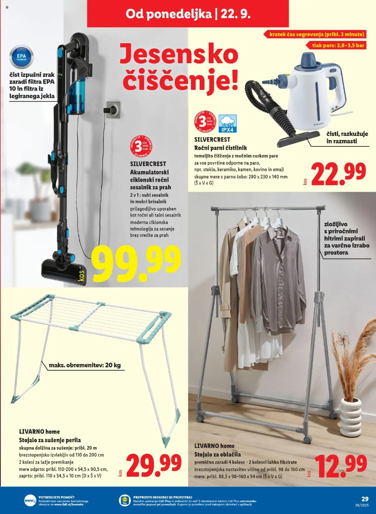 Novi Lidl katalog ponudbe – veljaven od 18.09.2025 | Stran: 53 | Izdelki: Stojalo za oblačila, Oblacila, Sesalnik