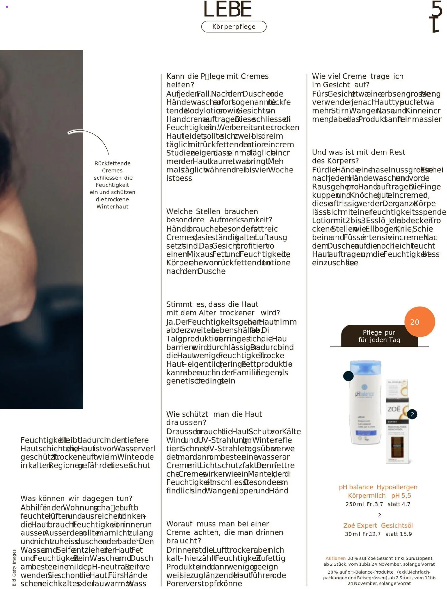 Migros Magazin – gültig ab 10.11.2025 | Seite: 51 | Produkte: Körpermilch, Gesichtsöl, Creme