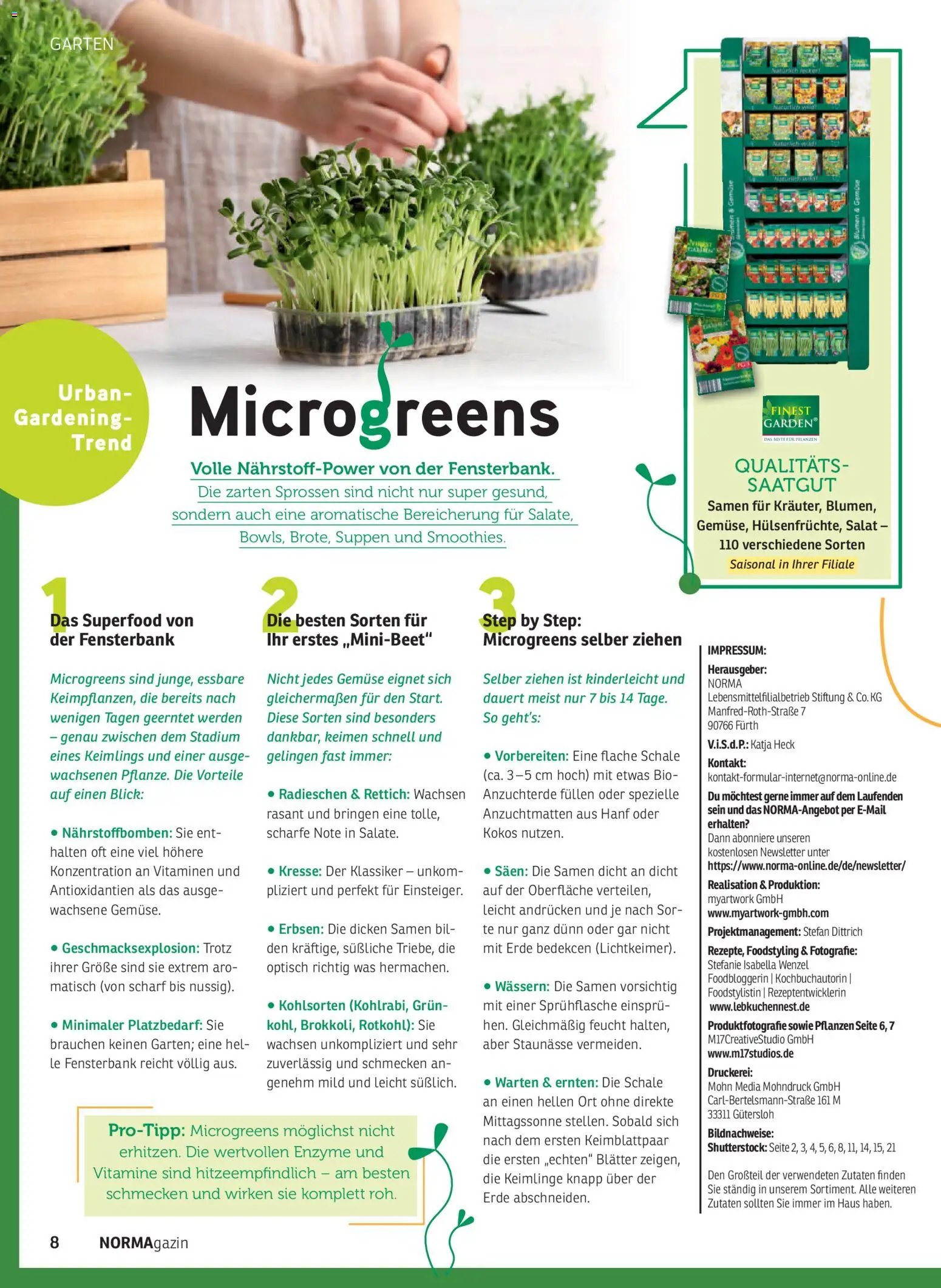 Norma NORMAgazin März/April 2026 – gültig ab 01.03.2026 | Seite: 8 | Produkte: Rotkohl, Gemüse, Salat, Erbsen