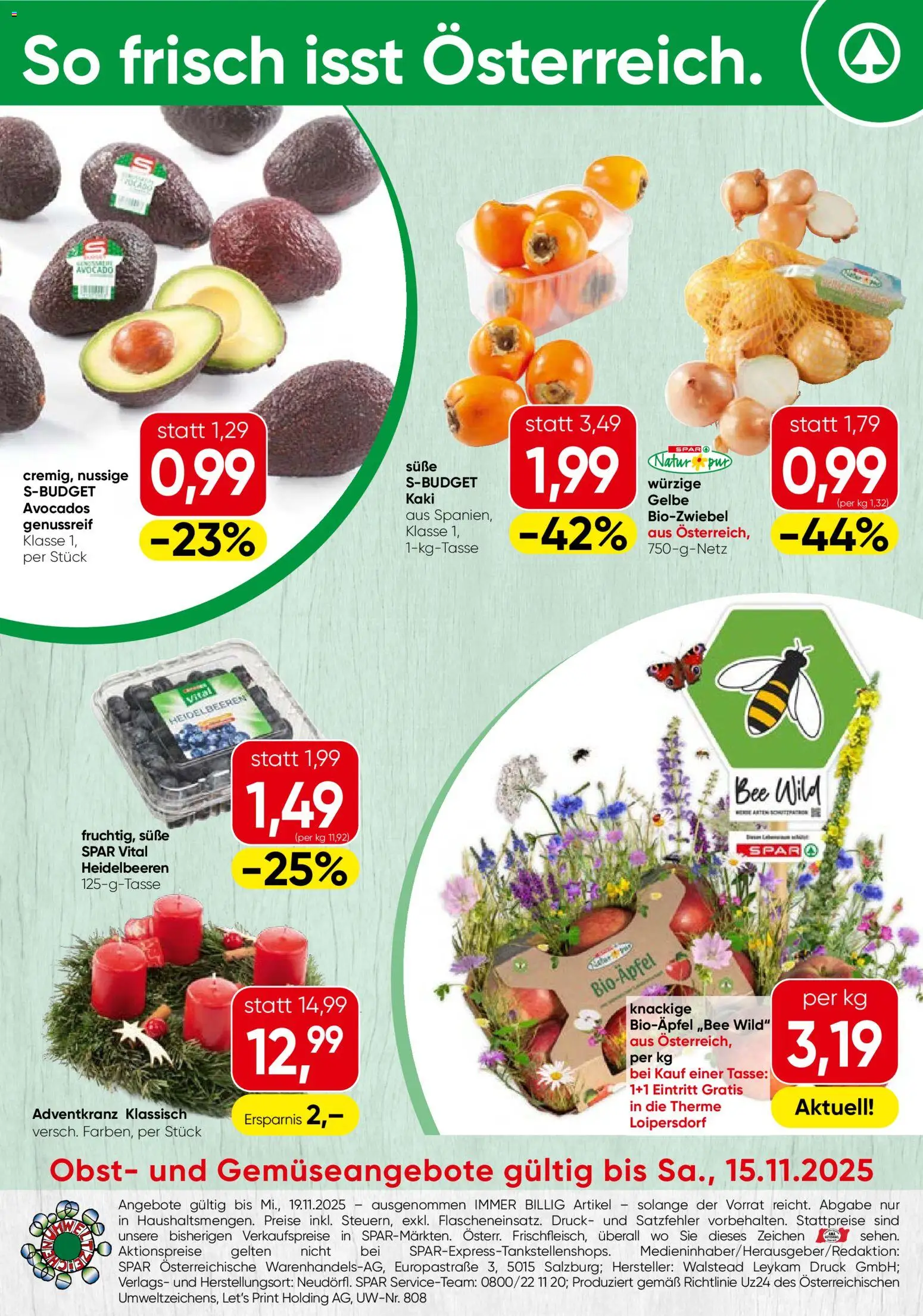 Spar Flugblatt - Steiermark gültig ab 13.11.2025 | Seite: 16 | Produkte: Avocado, Obst, Kaki