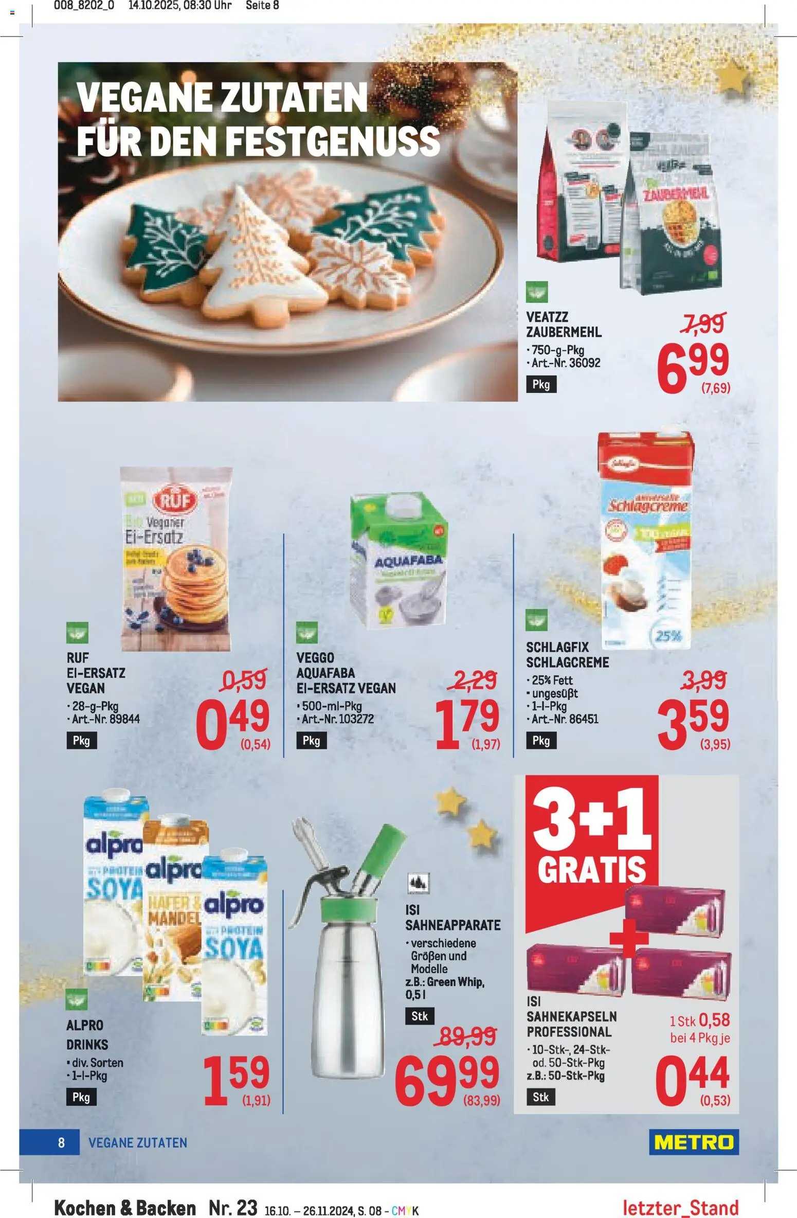 Metro Backen Spezial gültig ab 30.10.2025 | Seite: 8 | Produkte: Uhr