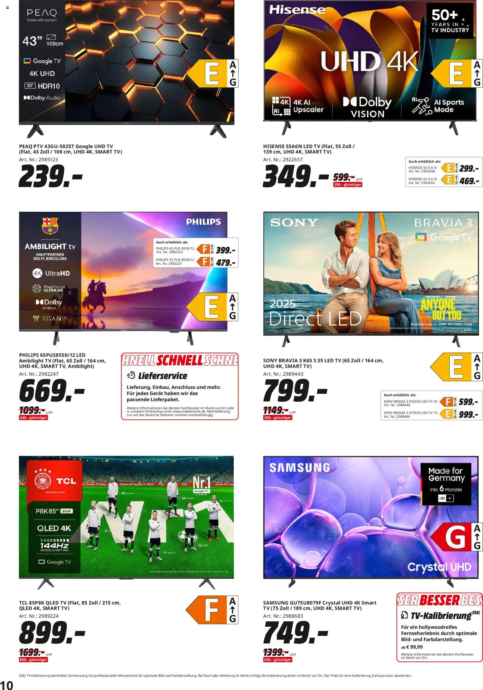 Media Markt Prospekt 	 – gültig ab 22.12.2025 | Seite: 10 | Produkte: Sony, Samsung, Smart TV, TV