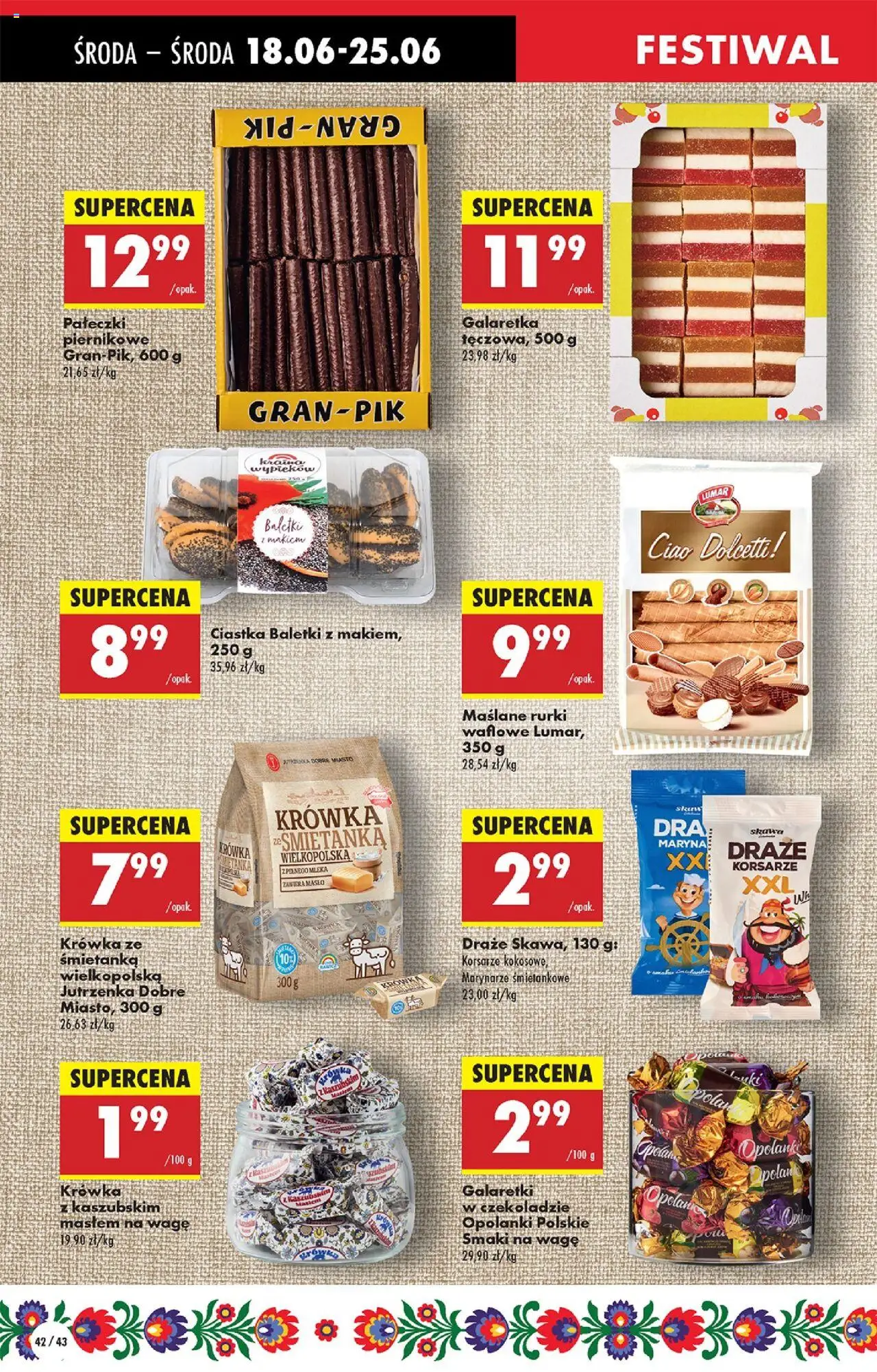 Biedronka gazetka - Oferta W tym tygodniu od 18.06.2025 | Strona: 46 | Produkty: Galaretki, Galaretka, Mleka, Rurki waflowe