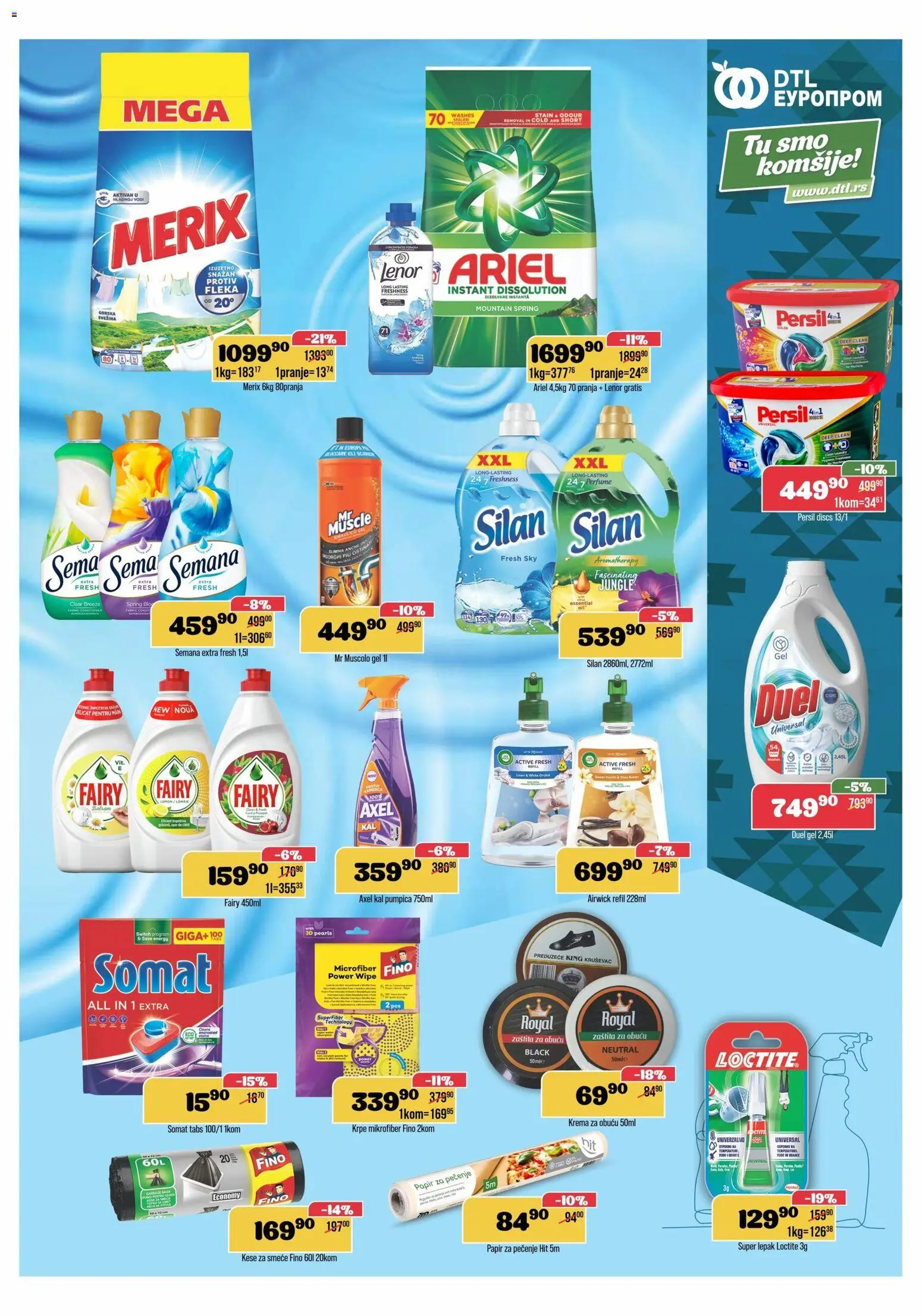Europrom katalog - važi od 11.03.2026 | Strana: 11 | Proizvode: Ariel, Silan, Krema, Persil