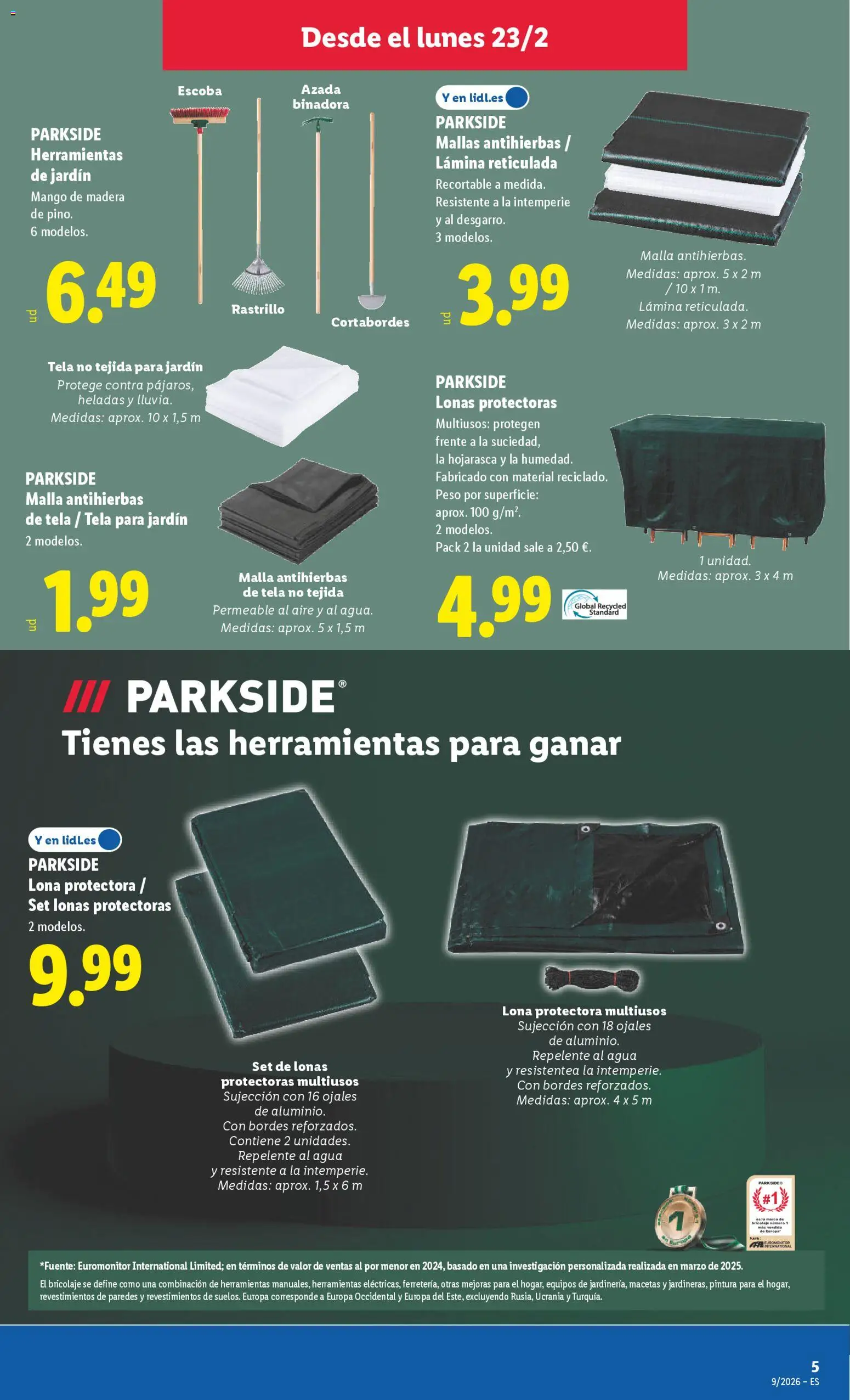 Lidl folleto de bazar │ válido desde el 23.02.2026 | Página: 5 | Productos: Rastrillo, Escoba, Peso, Ρούτερ