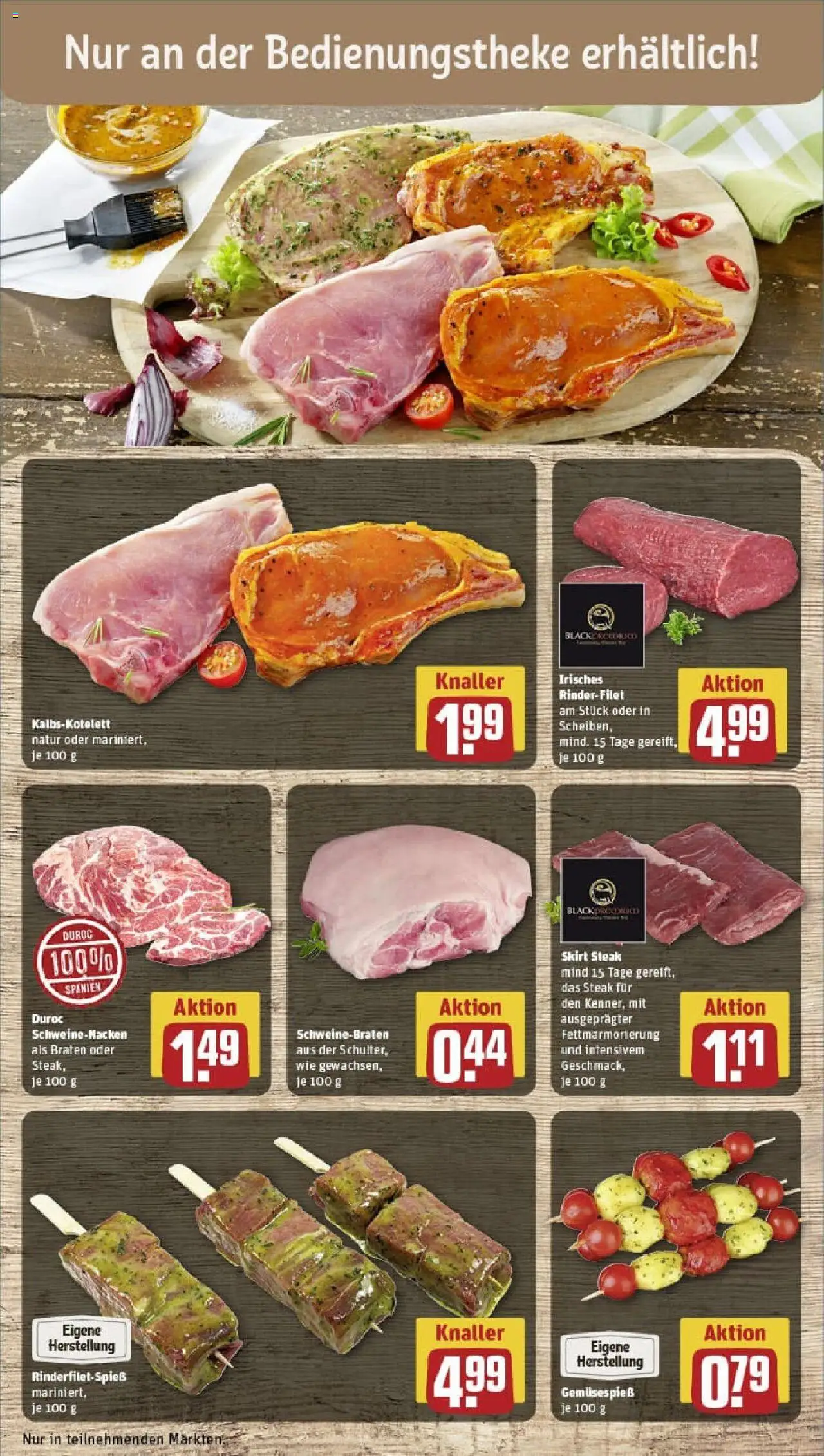 Rewe prospekt Wittenberge	 - gültig ab dem 22.06.2025 | Seite: 10 | Produkte: Rinderfilet, Schweinenacken, Steak