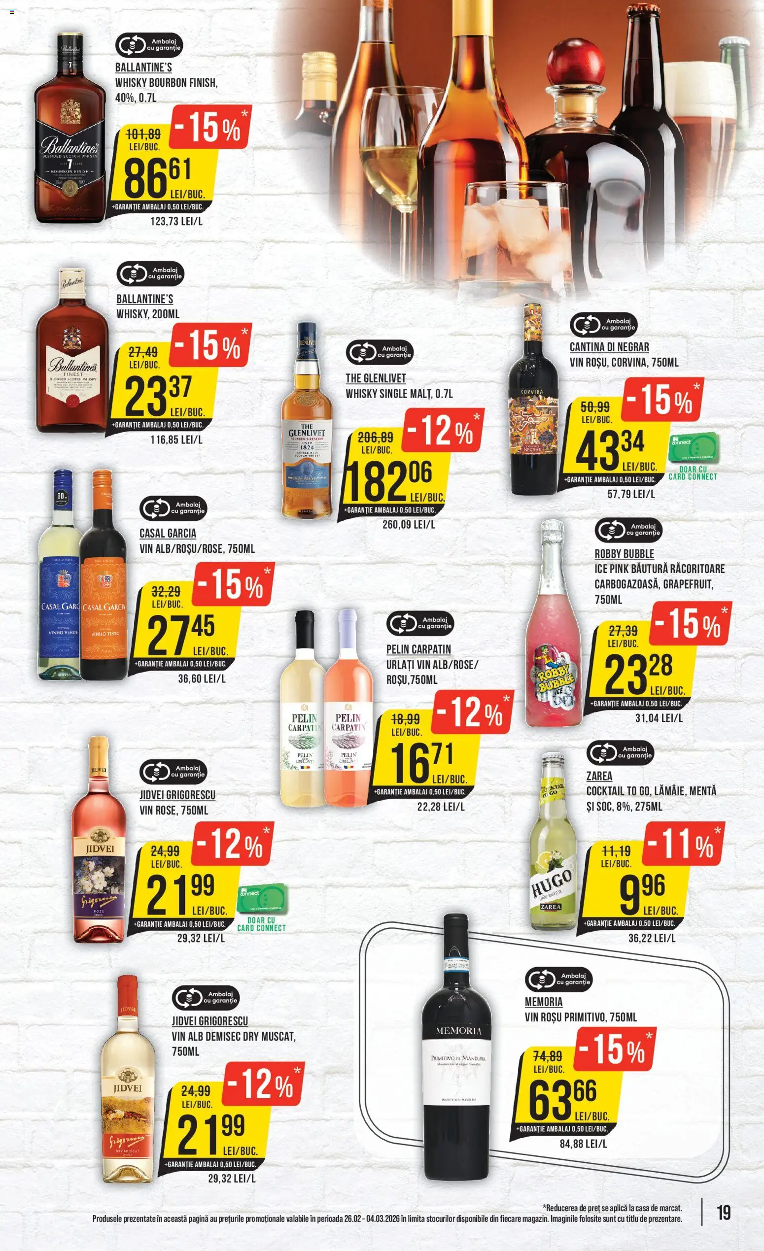 Noul catalog Mega Image – valabil de la 26.02.2026 | Pagină: 19 | Produse: Vin, Cocktail, Bourbon