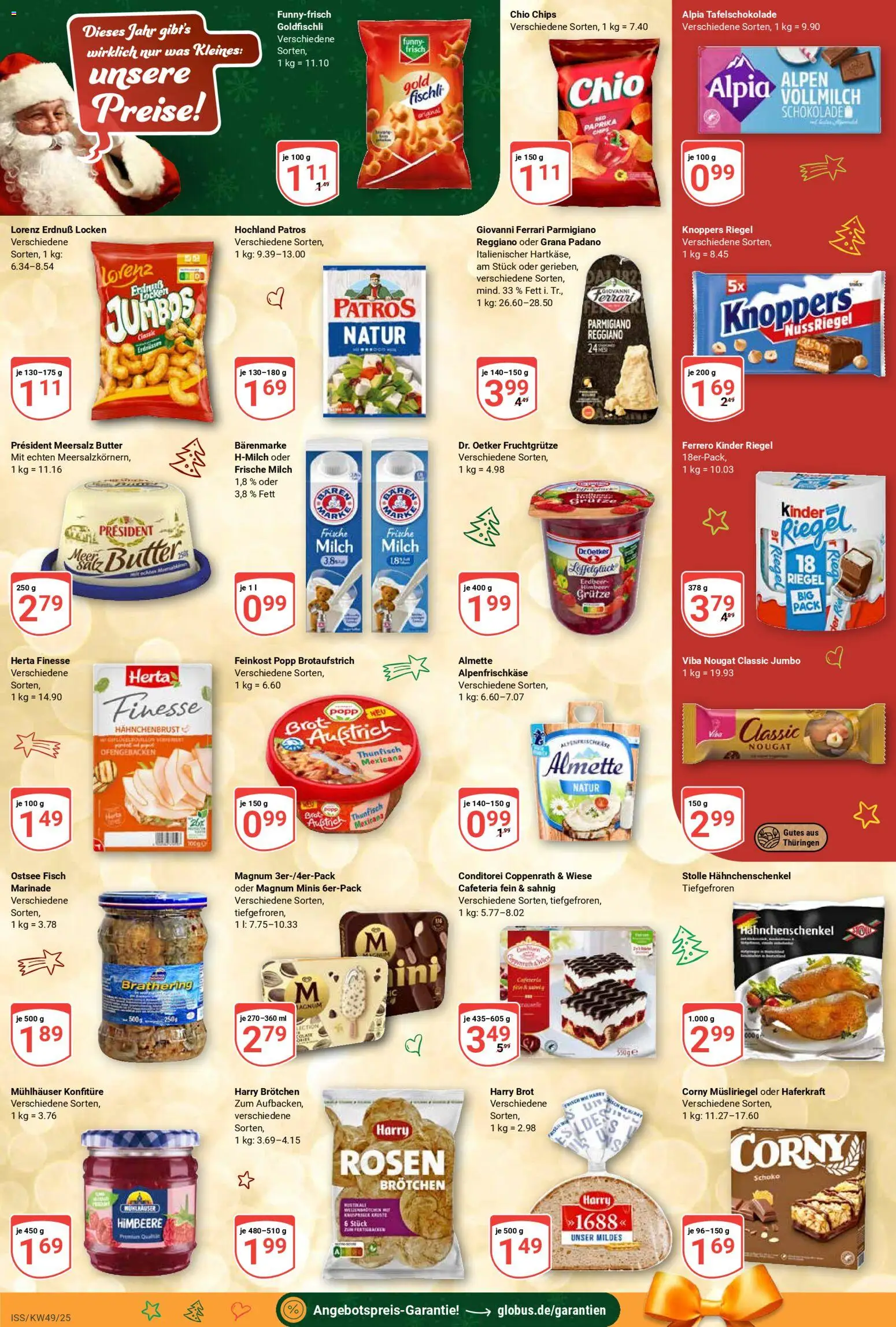 Globus Prospekt 	 – gültig ab 01.12.2025 | Seite: 5 | Produkte: Schokolade, Funny frisch, Kinder riegel, Chips