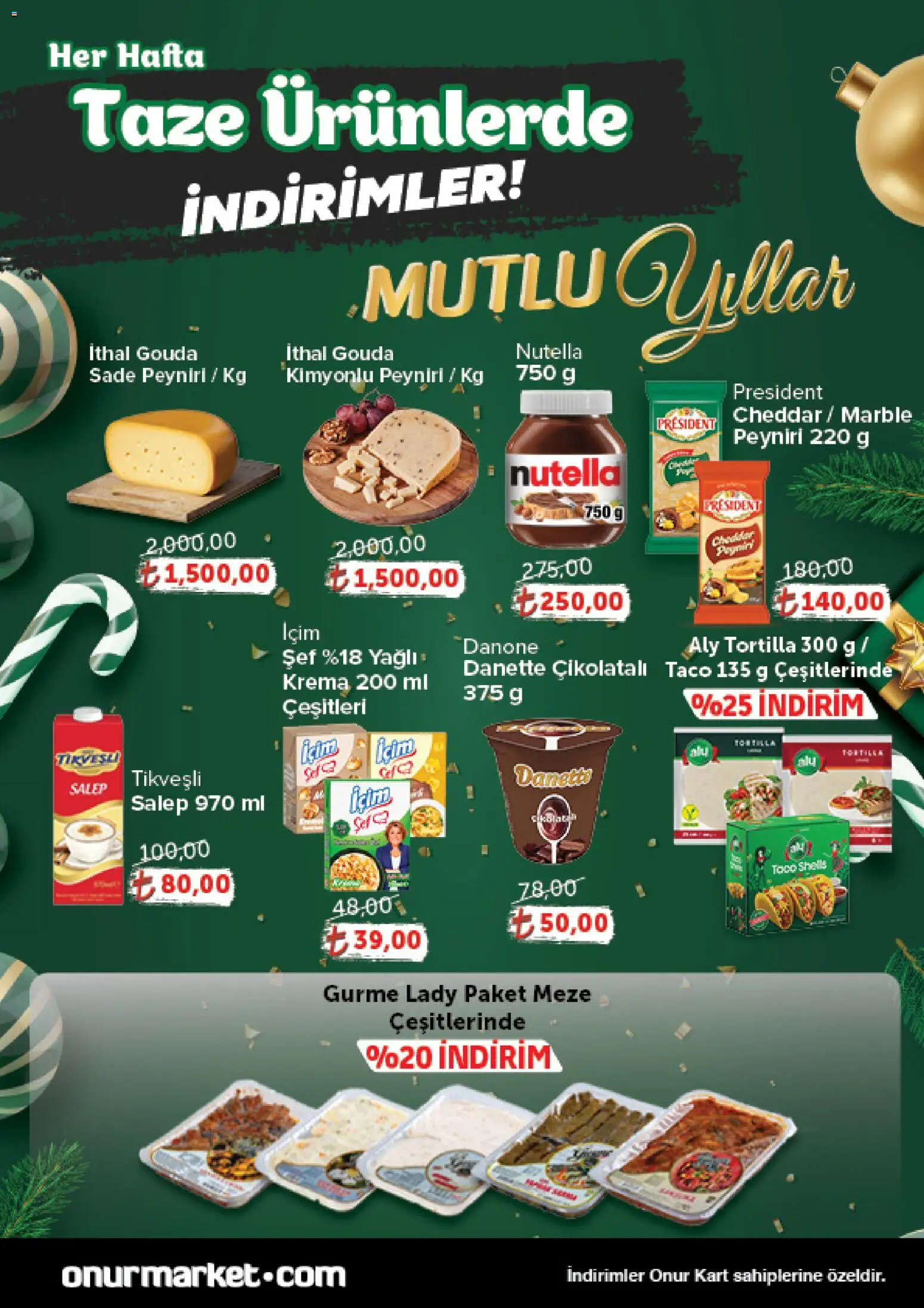 Onur Market Katalog Gurme - Istanbul - 25.12.2025 tarihinden itibaren geçerlidir | Sayfa: 3 | Ürünler: Krema