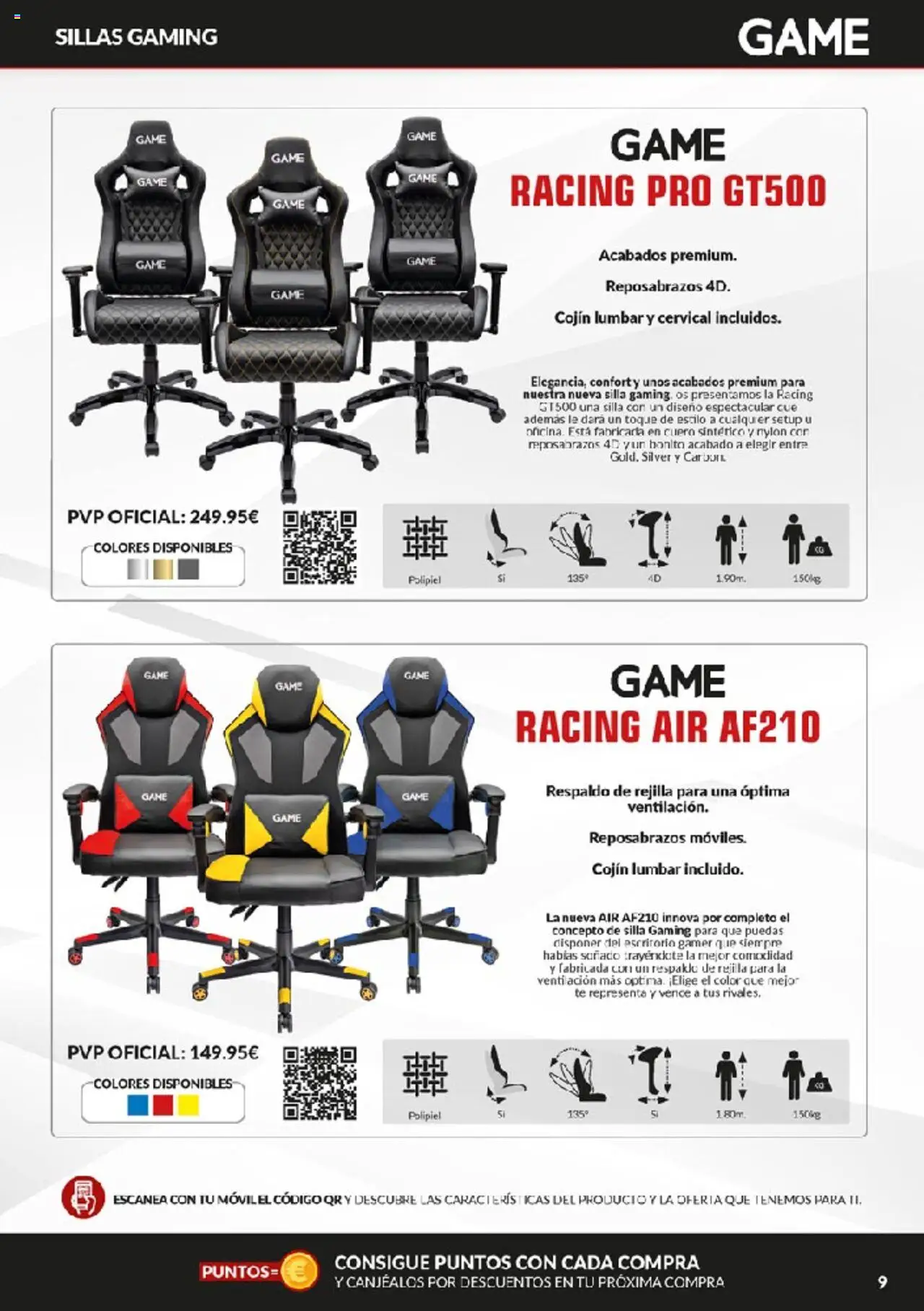 Game Sillas gaming │ válido desde el 11.06.2024 | Página: 9 | Productos: Té, Cojín, Silla