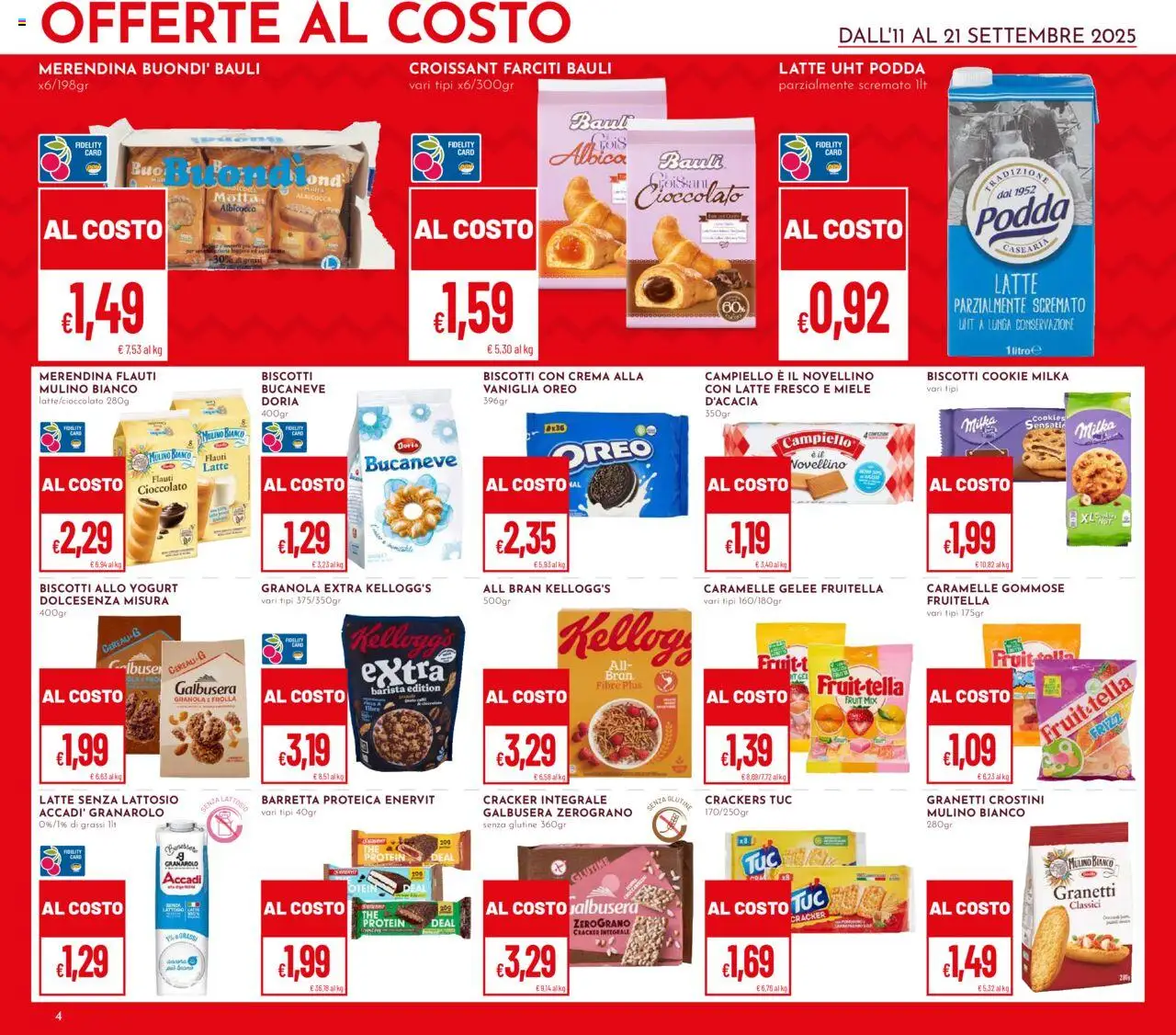 Volantino Pan del 11.09.2025 | Pagina: 4 | Prodotti: Latte, The, Crostini, Croissant