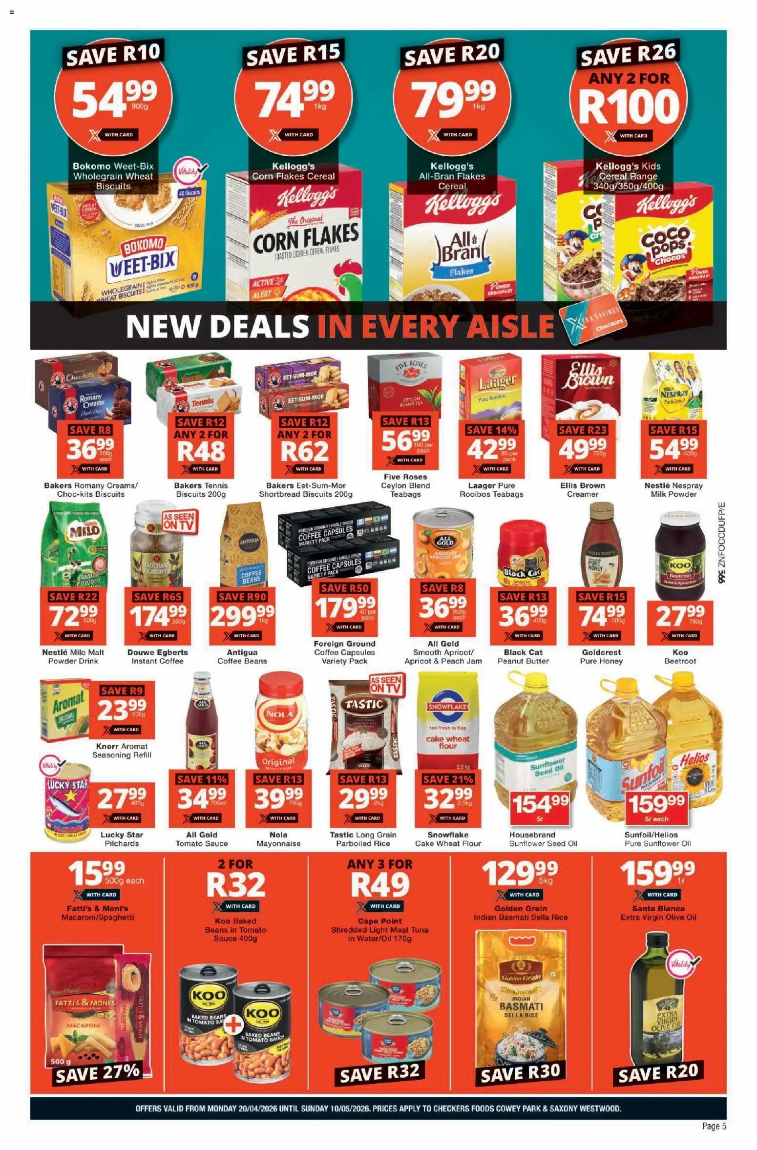 New Checkers catalogue – valid from 20.04.2026 | Page: 5 | Products: Butter, Powder, Flakes, Peanut butter