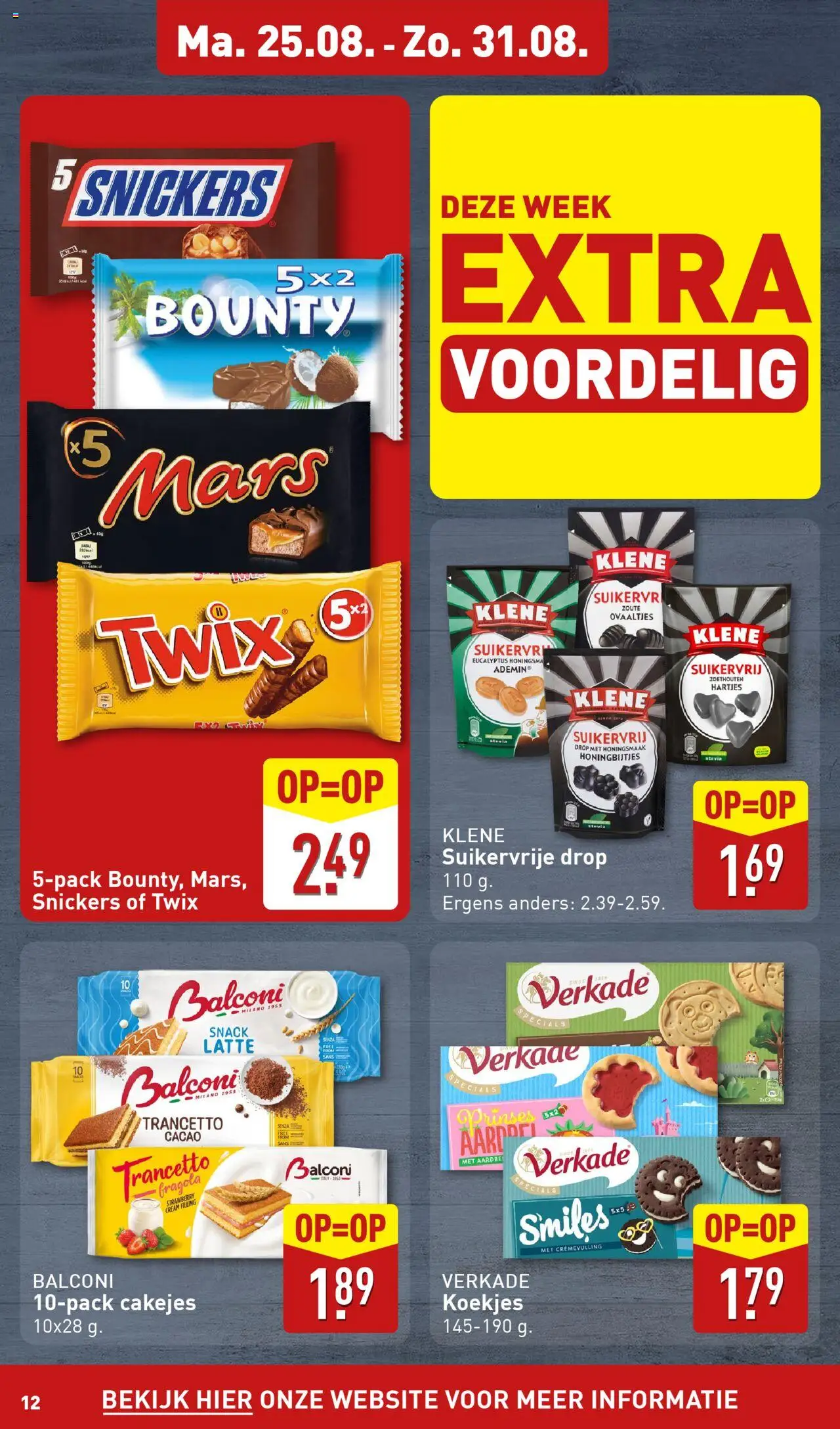  | Pagina: 12 | Producten: Fagyasztott gyümölcs, Koekjes, Mars, Snickers