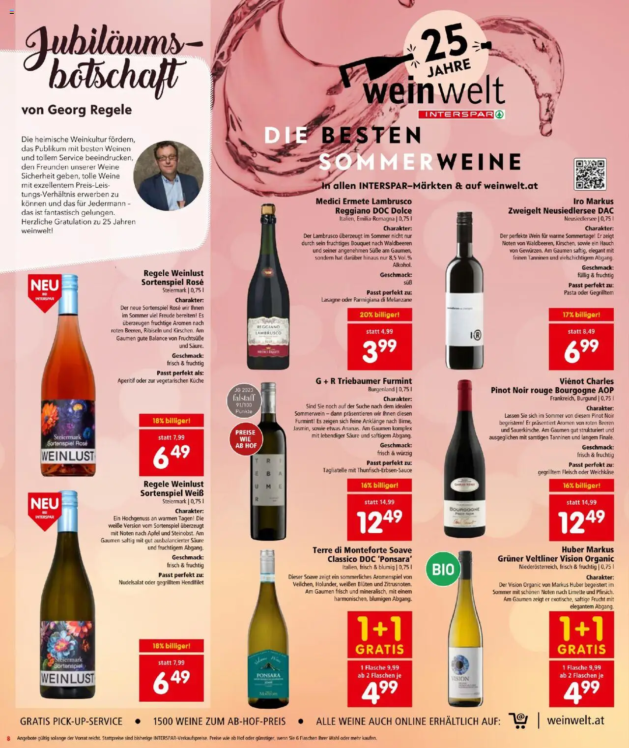 Interspar Flugblatt gültig ab 24.07.2025 | Seite: 8 | Produkte: Pasta, Limette, Rouge, Äpfel