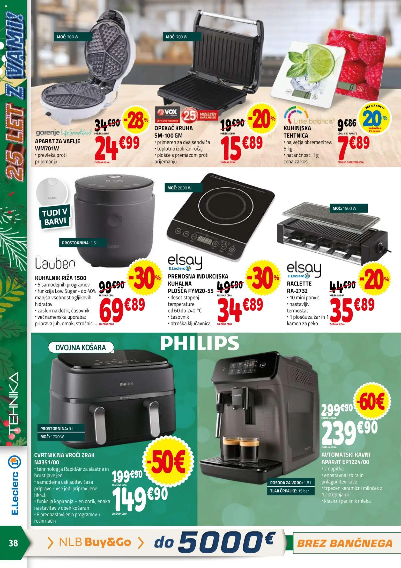Novi E.leclerc katalog ponudbe – veljaven od 10.12.2025 | Stran: 38 | Izdelki: Termostat, Kuhalnik, Prevleka, Časovnik