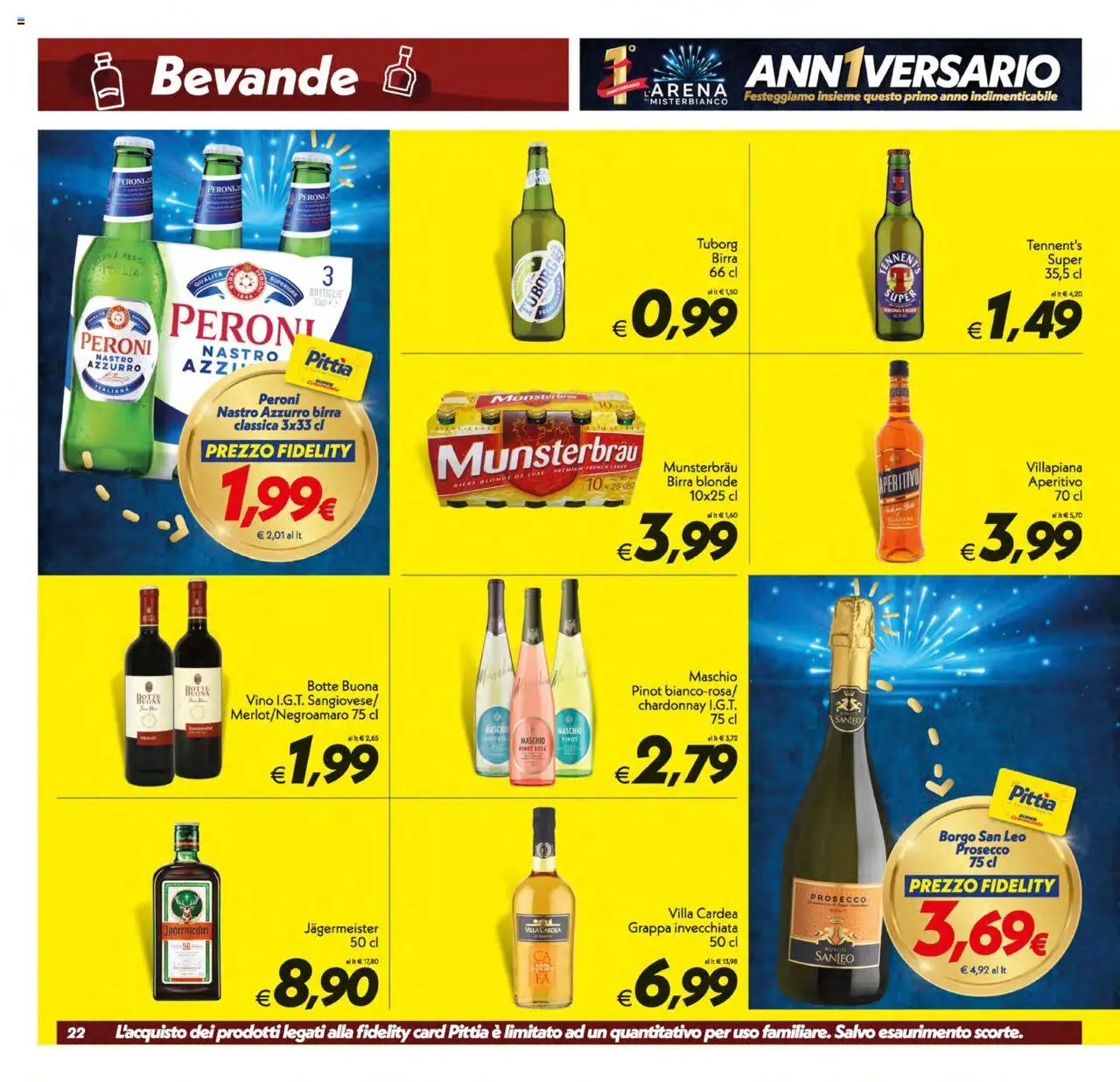 Volantino SuperConveniente del 17.10.2025 | Pagina: 22 | Prodotti: Birra, Prosecco, Grappa, Aperitivo