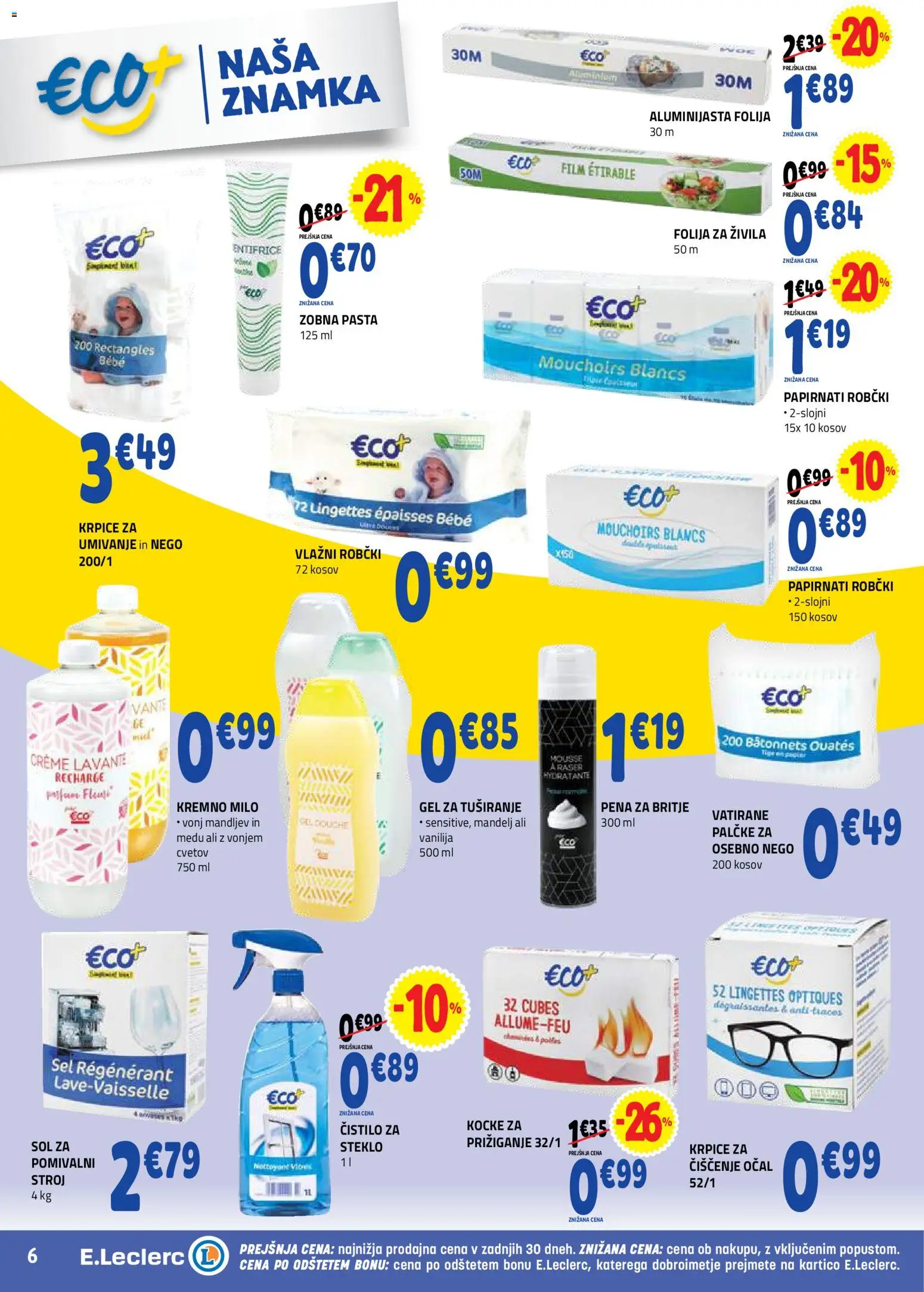 Novi E.leclerc katalog ponudbe – veljaven od 29.10.2025 | Stran: 6 | Izdelki: Parfum, Pena za britje, Gel za tusiranje, Folija