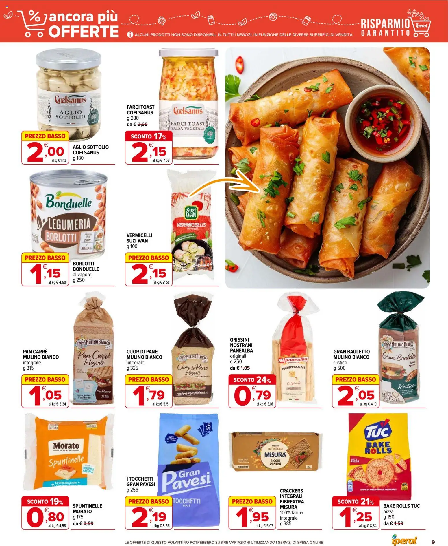 Volantino Iperal del 21.01.2026 | Pagina: 9 | Prodotti: Salsa, Aglio, Farina, Forno
