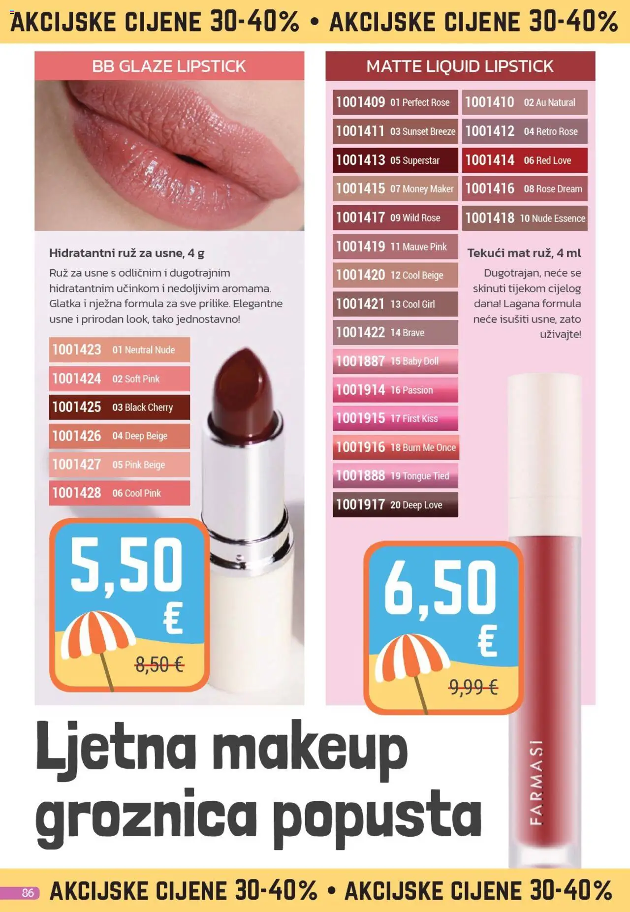 Farmasi katalog | vrijedi od 01.07.2025 | Stranica: 86 | Proizvodi: Ruž