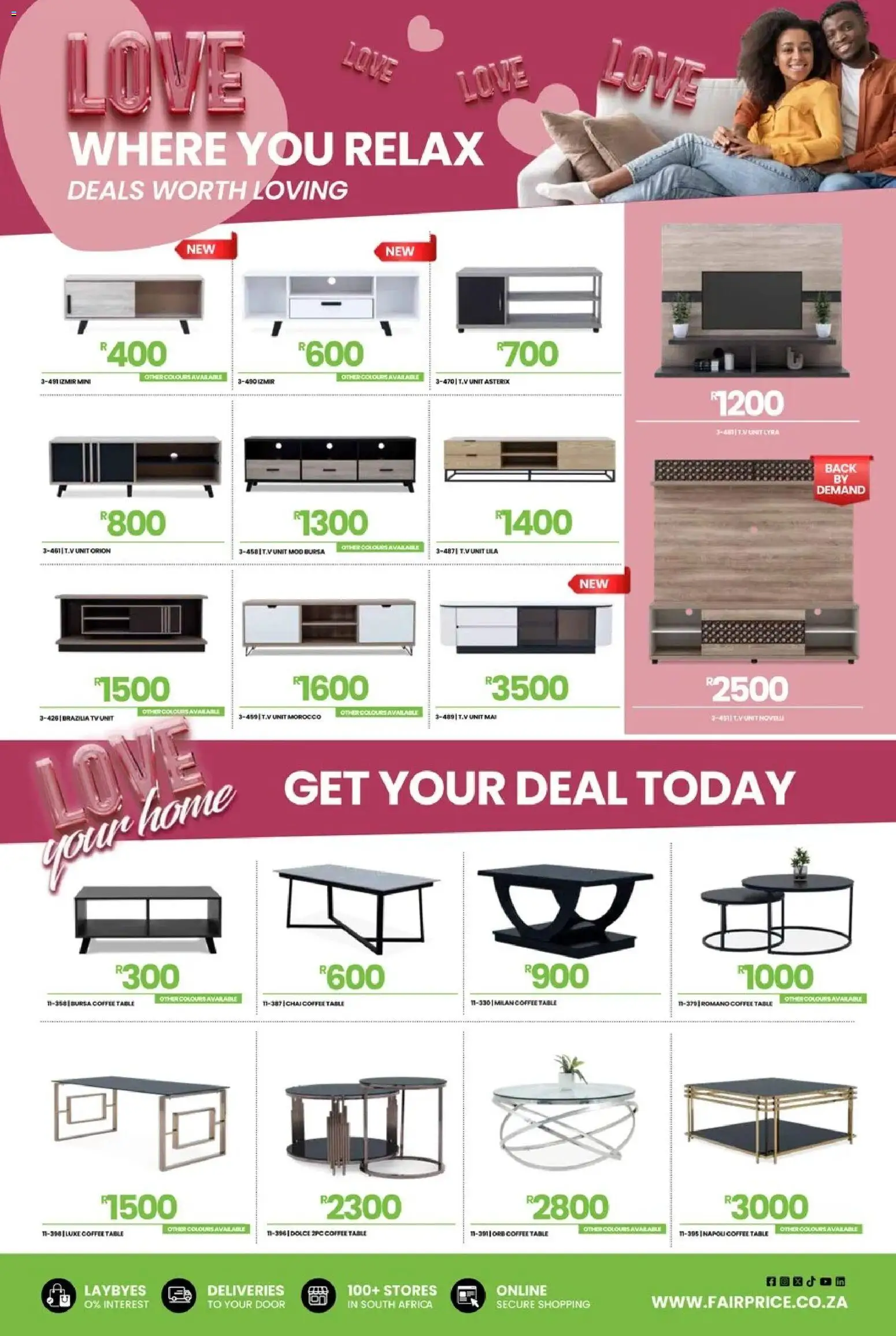 New Fair Price catalogue – valid from 01.02.2026 | Page: 7 | Products: TV, Coffee table, Table, Coffee