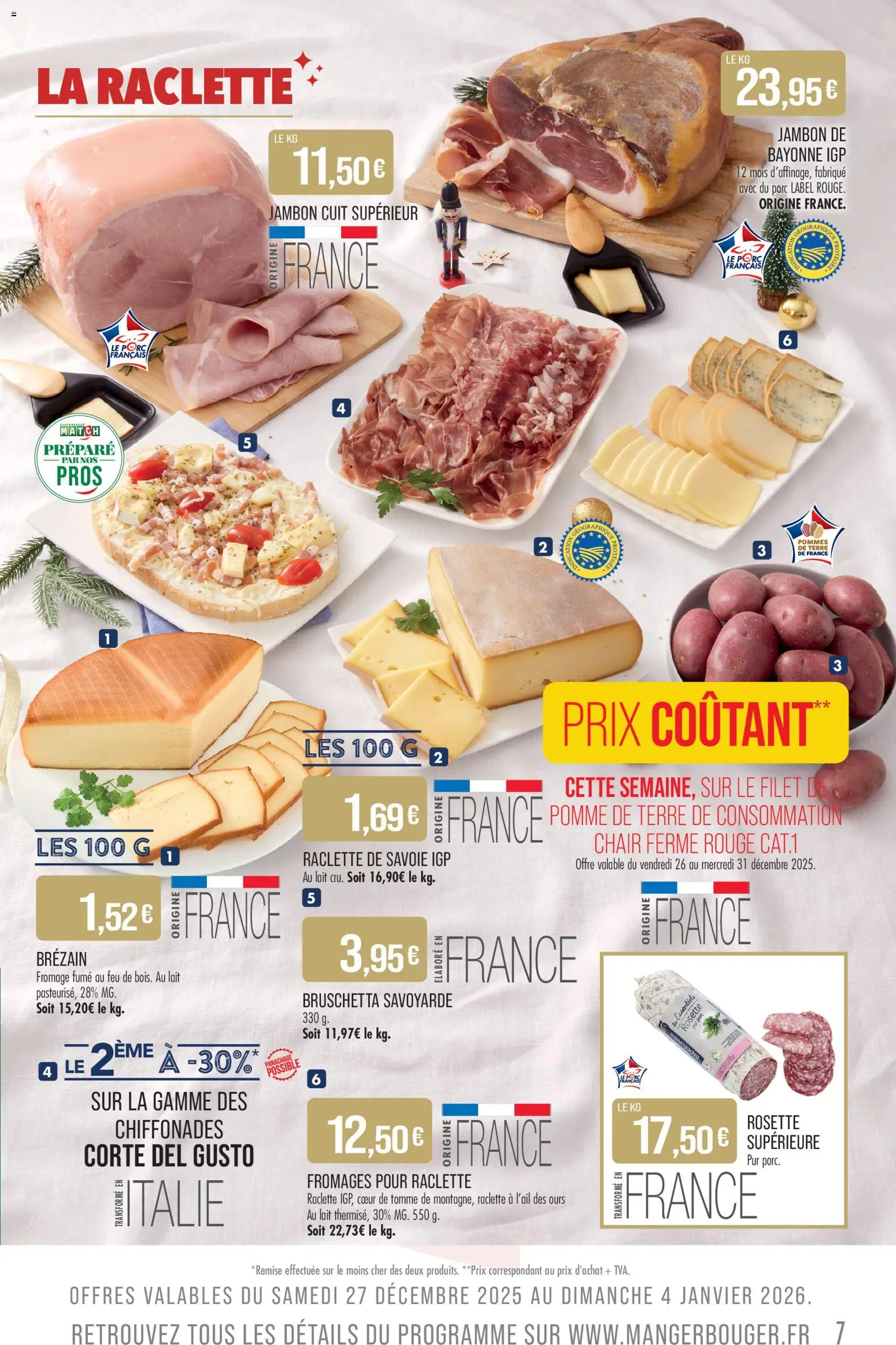 {H1} | Page: 7 | Produits: Pomme, Lait, Fromage, Porc