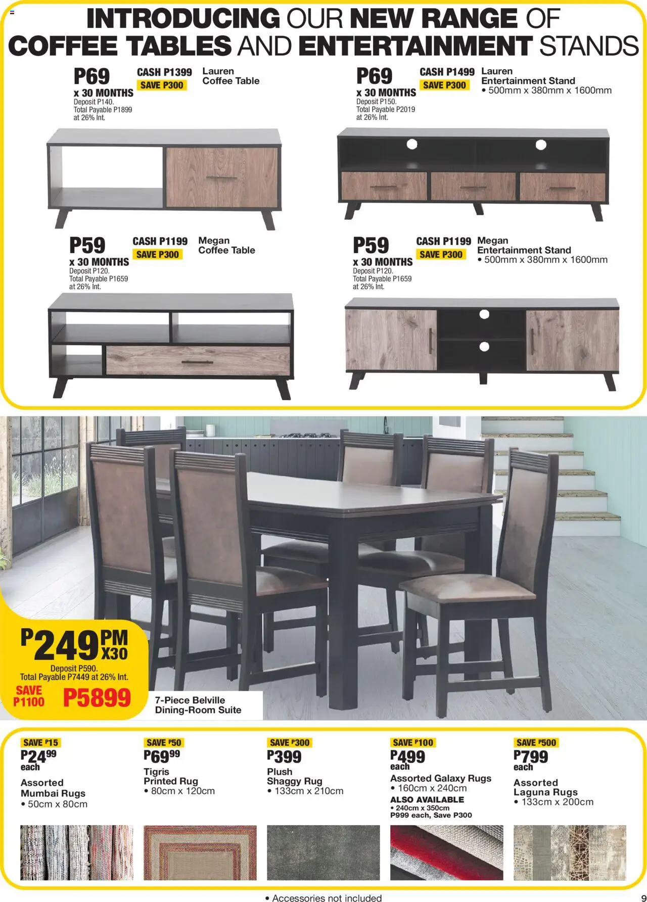 New OK Furniture catalogue – valid from 17.09.2025 | Page: 9 | Products: Rug, Coffee table, Table, Coffee