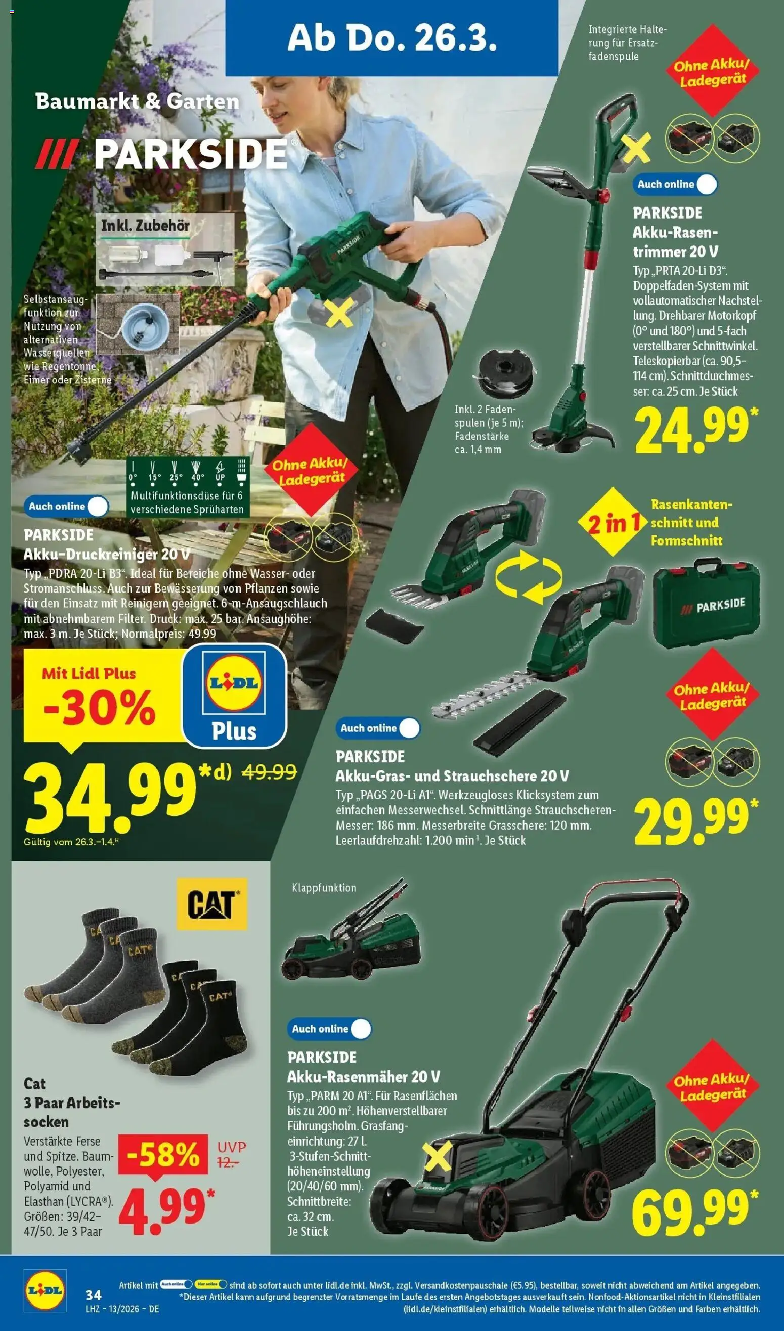 Lidl Prospekt Zülpich – gültig ab 23.03.2026 | Seite: 50 | Produkte: Wasser, Socken, Ladegerät