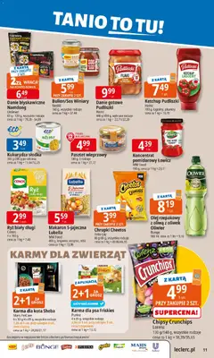 Pogląd oferty "E.Leclerc Gazetka" - ważna od 10.11.2025 | Strona: 11 | Produkty: Karta, Kukurydza, Karma dla kota, Olej