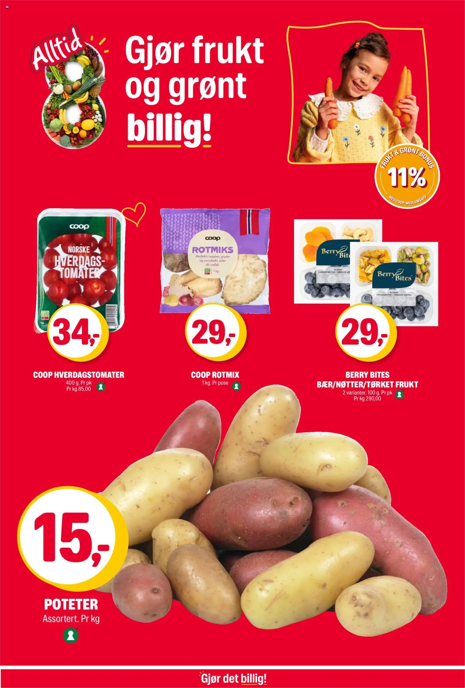 {H1} | Side: 9 | Produkter: Tomater, Poteter, Суміш дитяча