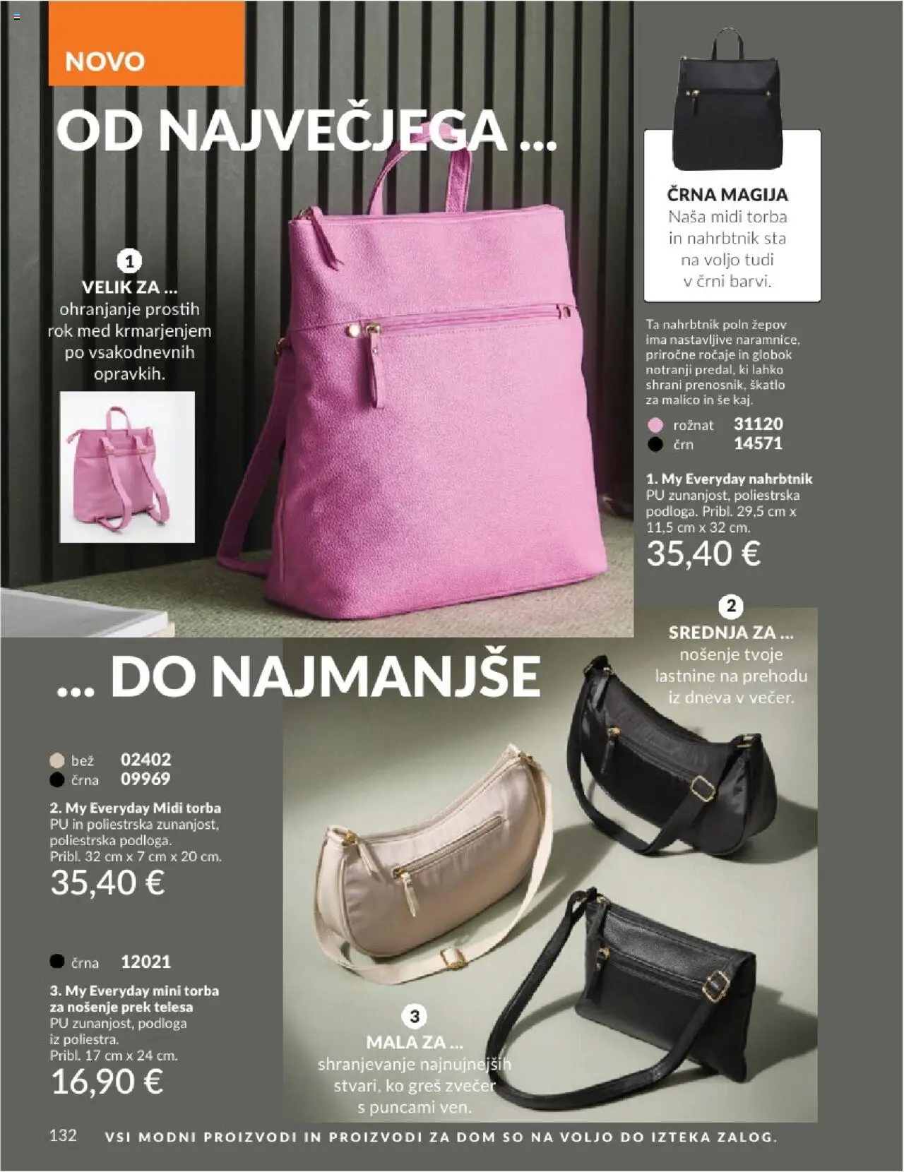Avon katalog │ velja od 31.07.2025 | Stran: 132 | Izdelki: Torba, Podloga, Nahrbtnik