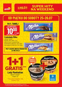 POLOmarket Gazetka - Super Hity od 24.07.2025 | Strona: 1 | Produkty: Czekolada milka, Milka, Czekolada, Lody