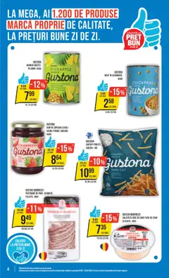 Noul catalog Mega Image – valabil de la 04.09.2025 | Pagină: 4 | Produse: Ananas, Salată cu icre, Salată, Cartofi