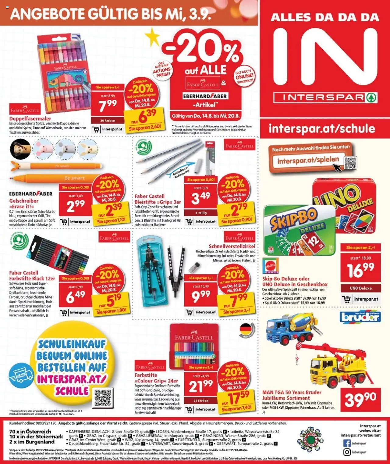 Interspar Flugblatt - Burgenland gültig ab 14.08.2025 | Seite: 20 | Produkte: Spiel