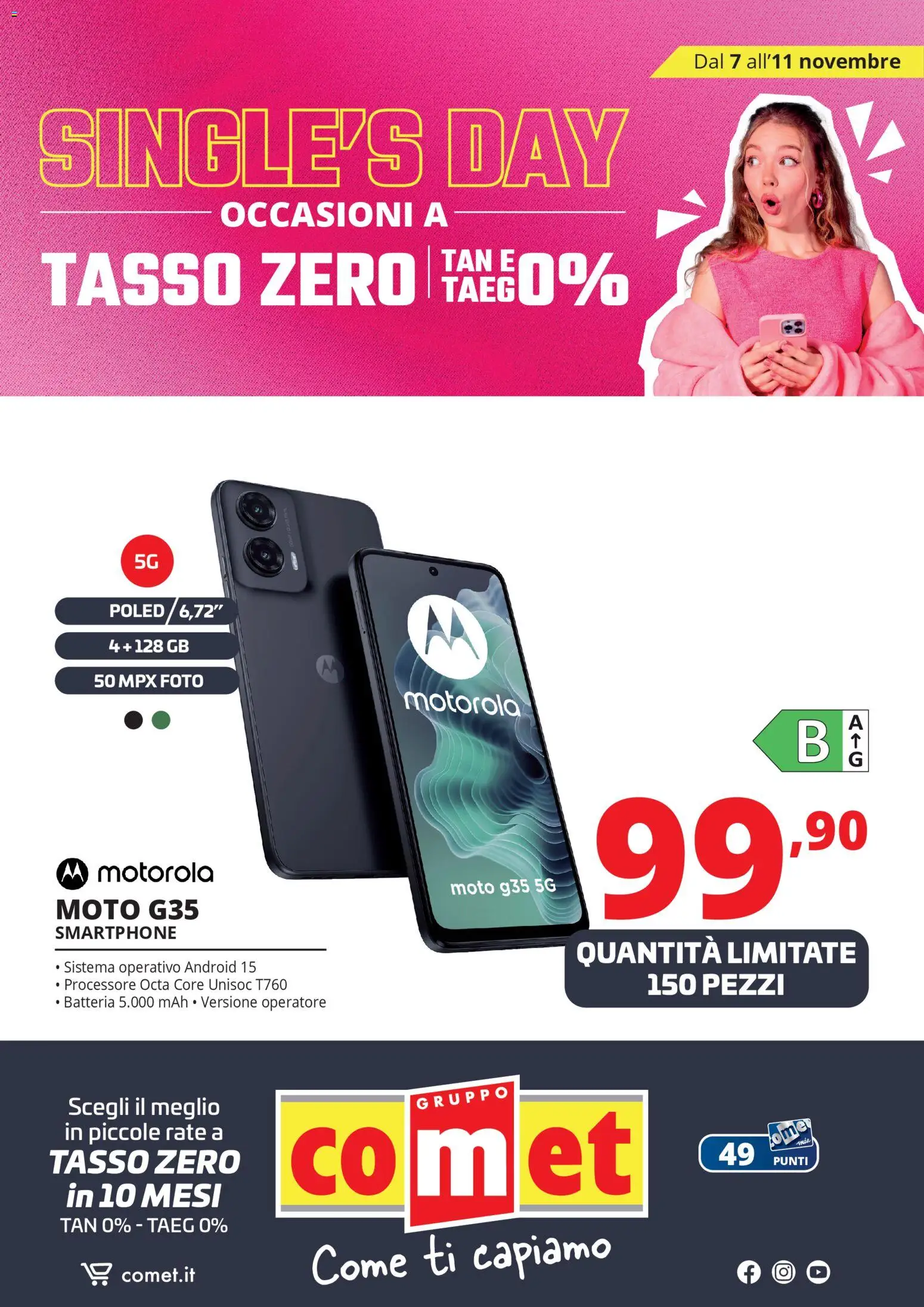 Volantino Comet del 07.11.2025 | Pagina: 9 | Prodotti: Smartphone, Batteria