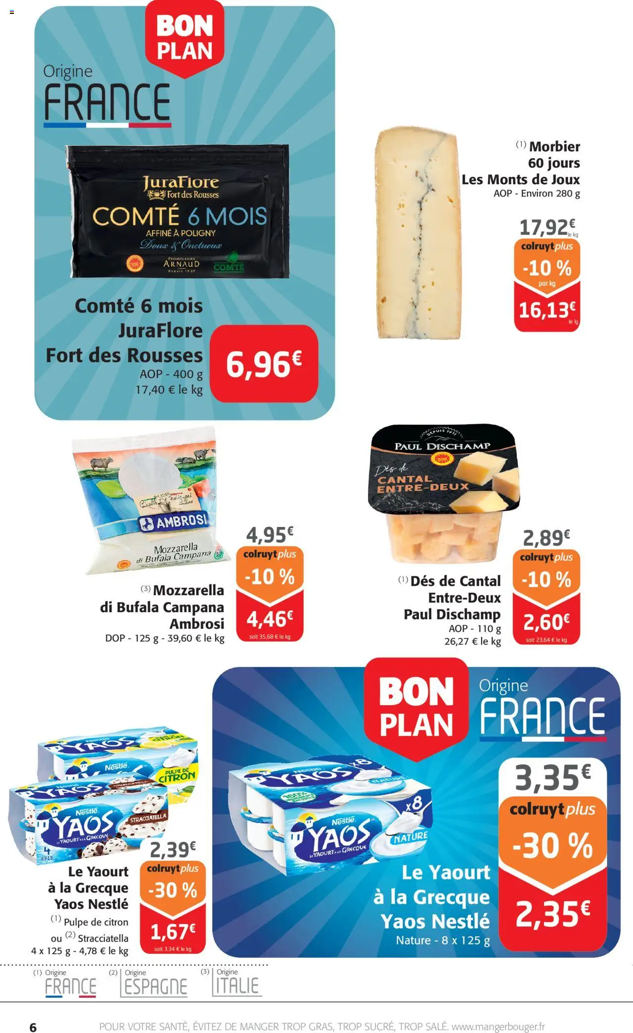  | Page: 6 | Produits: Citron, Mozzarella, Yaourt à La Grecque, Yaourt